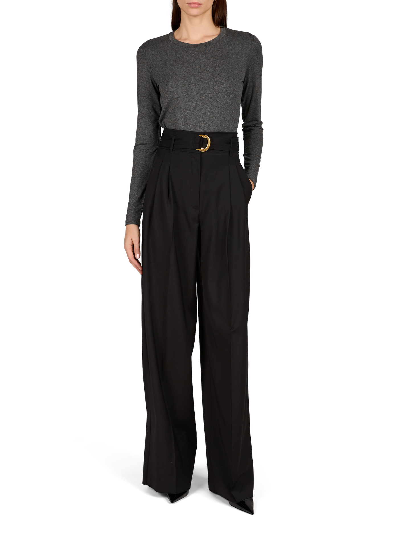 Fitted round neck Wkdmultie T-shirt MAX MARA WEEK END Grey