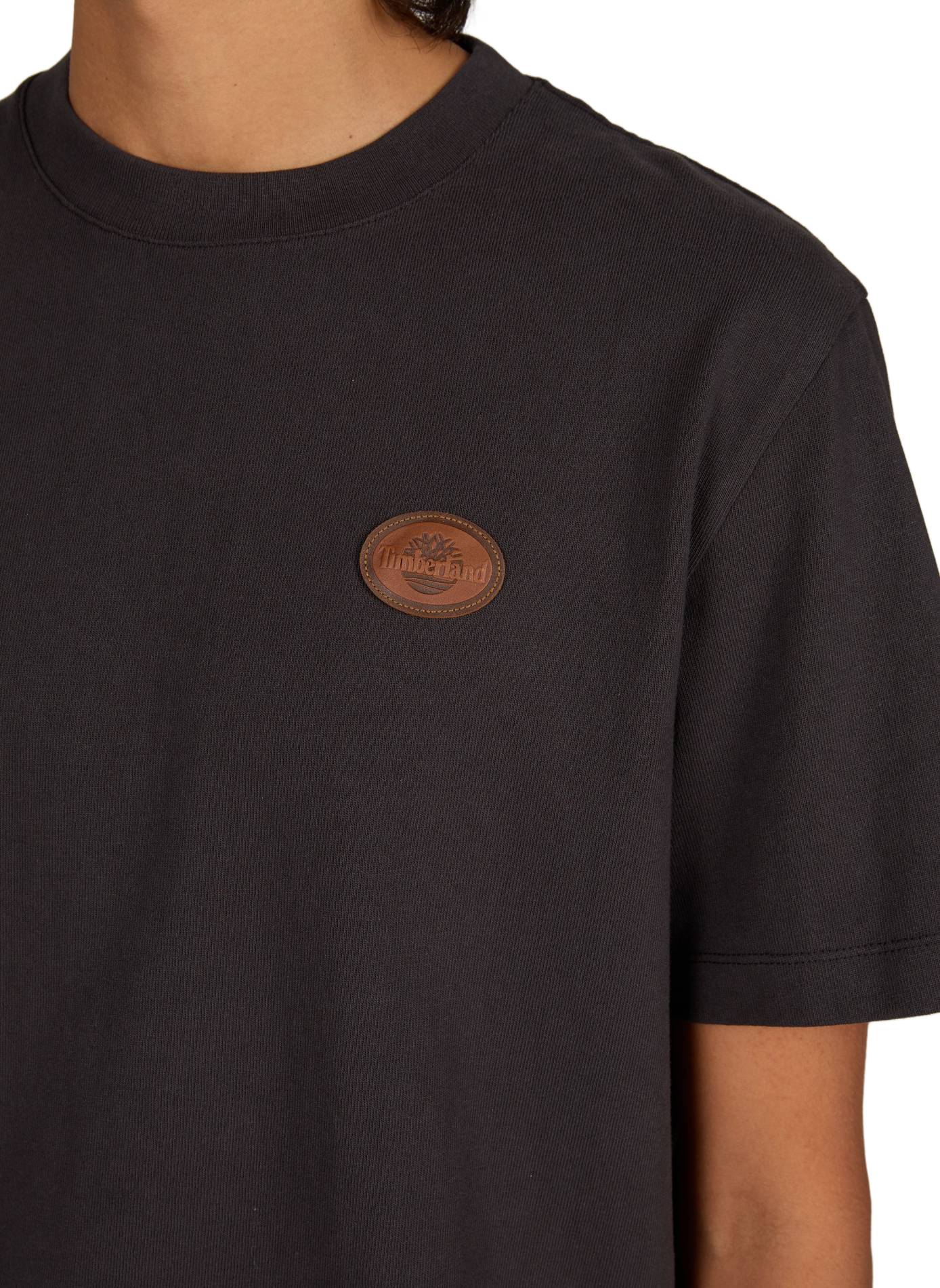 Tee-shirt col rond en coton TIMBERLAND Noir