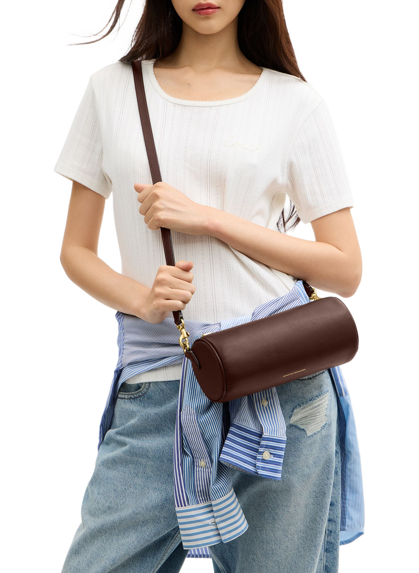 Handtasche BARREL aus Leder | Braun COACH Damen