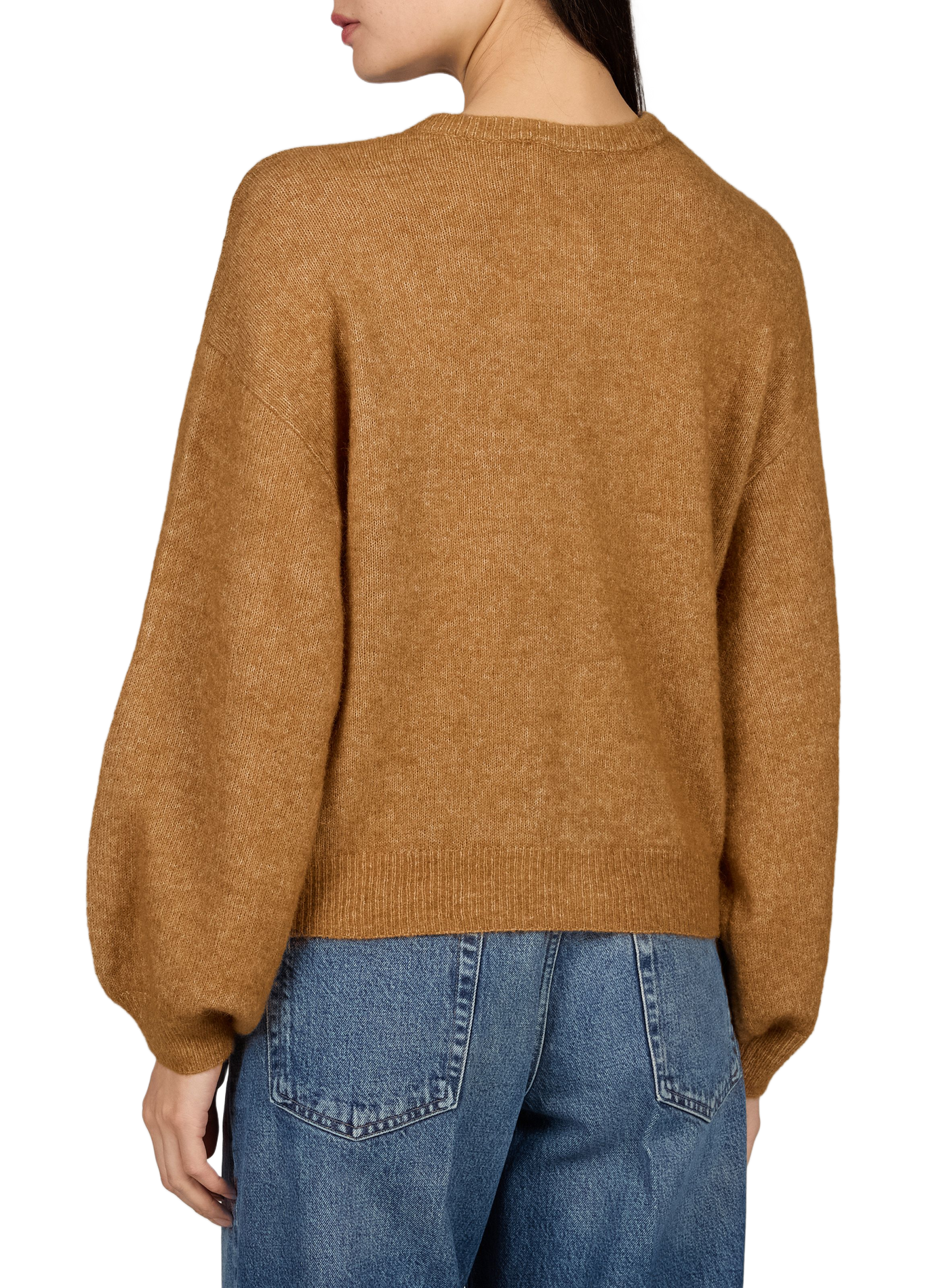 Gerade geschnittener Pullover mit Rundhalsausschnitt und Knopfleiste MSCH Braun