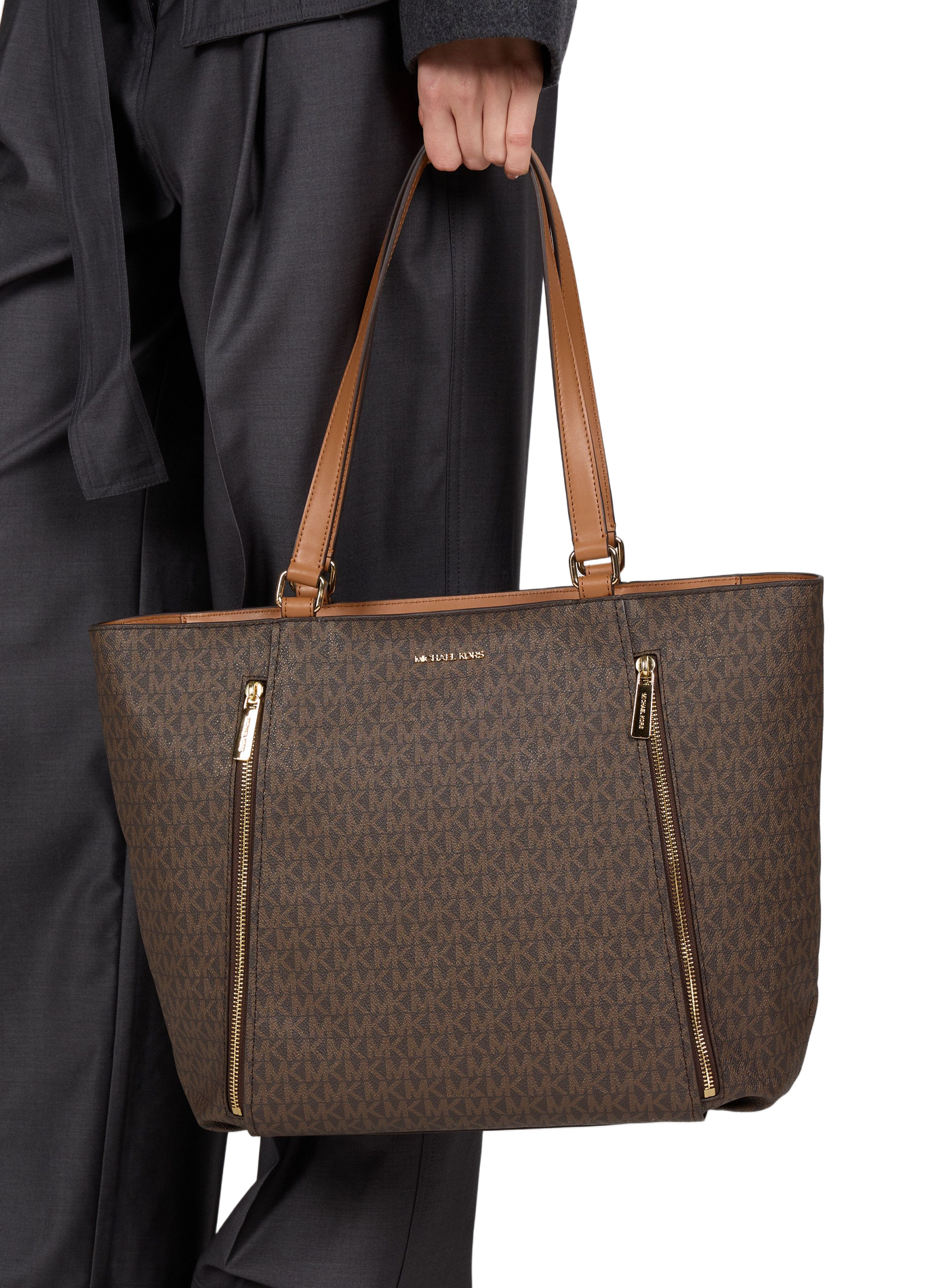 Nabela monogram-print tote bag MICHAEL KORS Brown