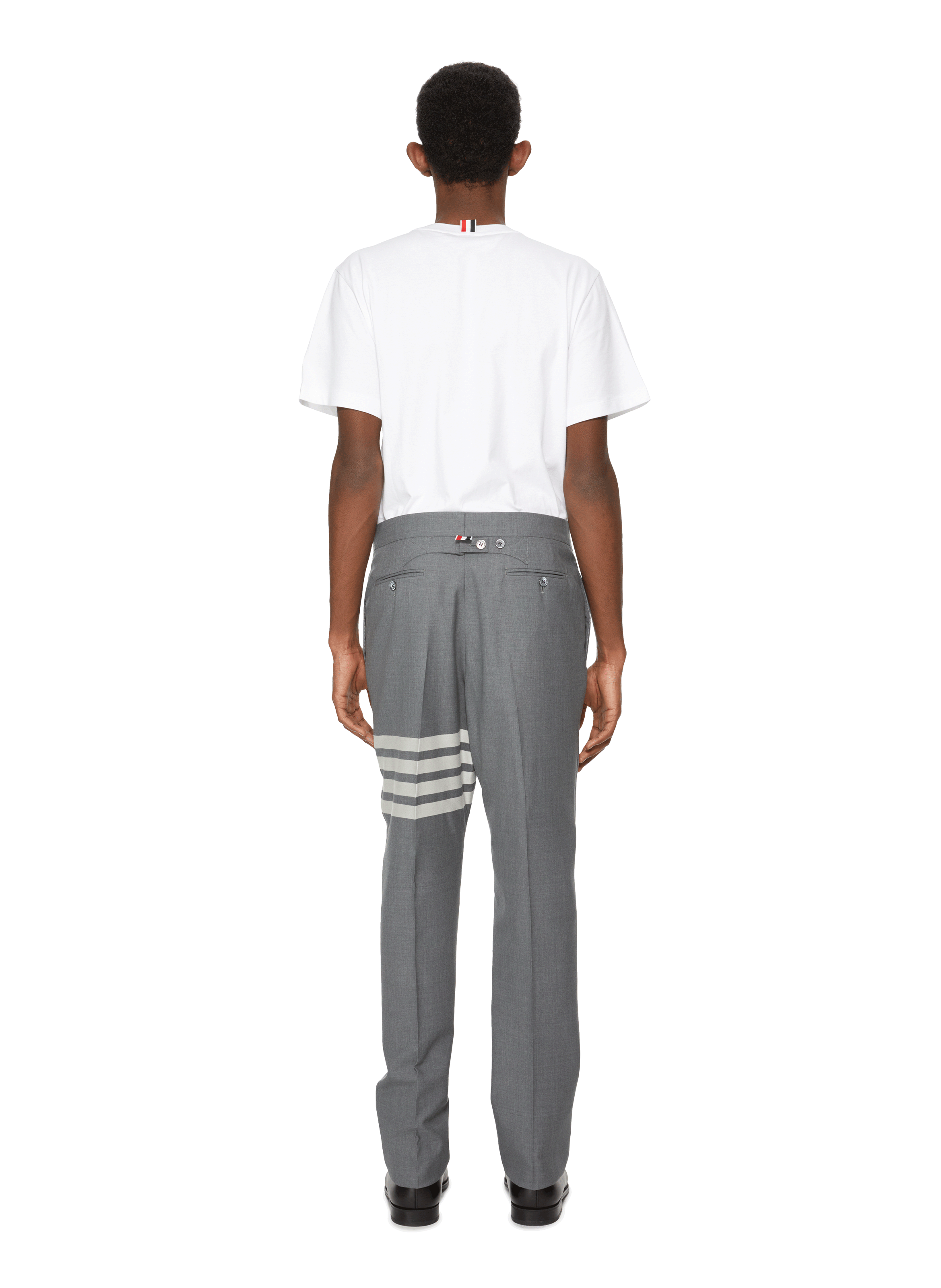 T-Shirt mit Baumwoll-Patch THOM BROWNE Weiss