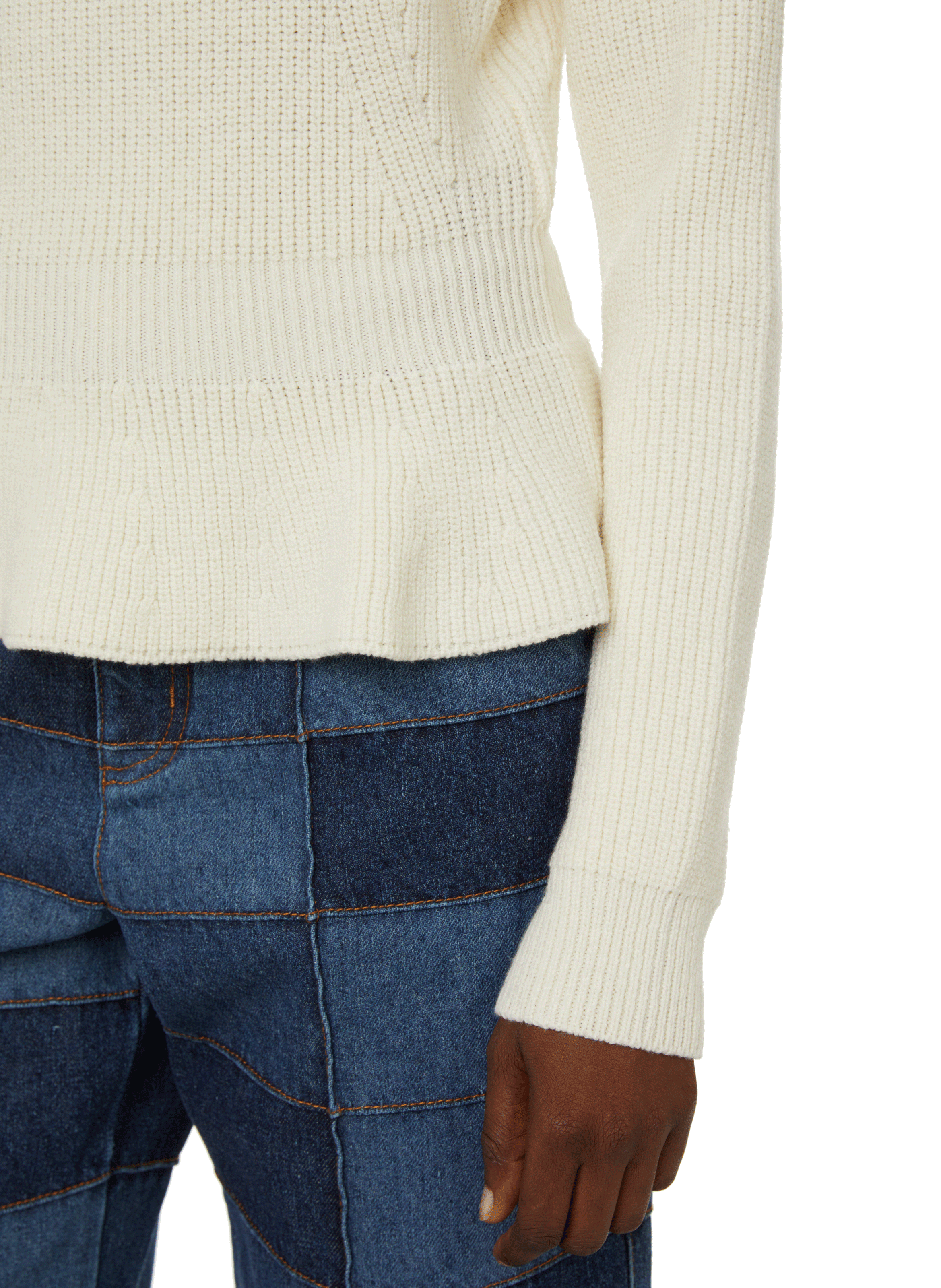 Pull cintré en laine CHLOÉ Beige