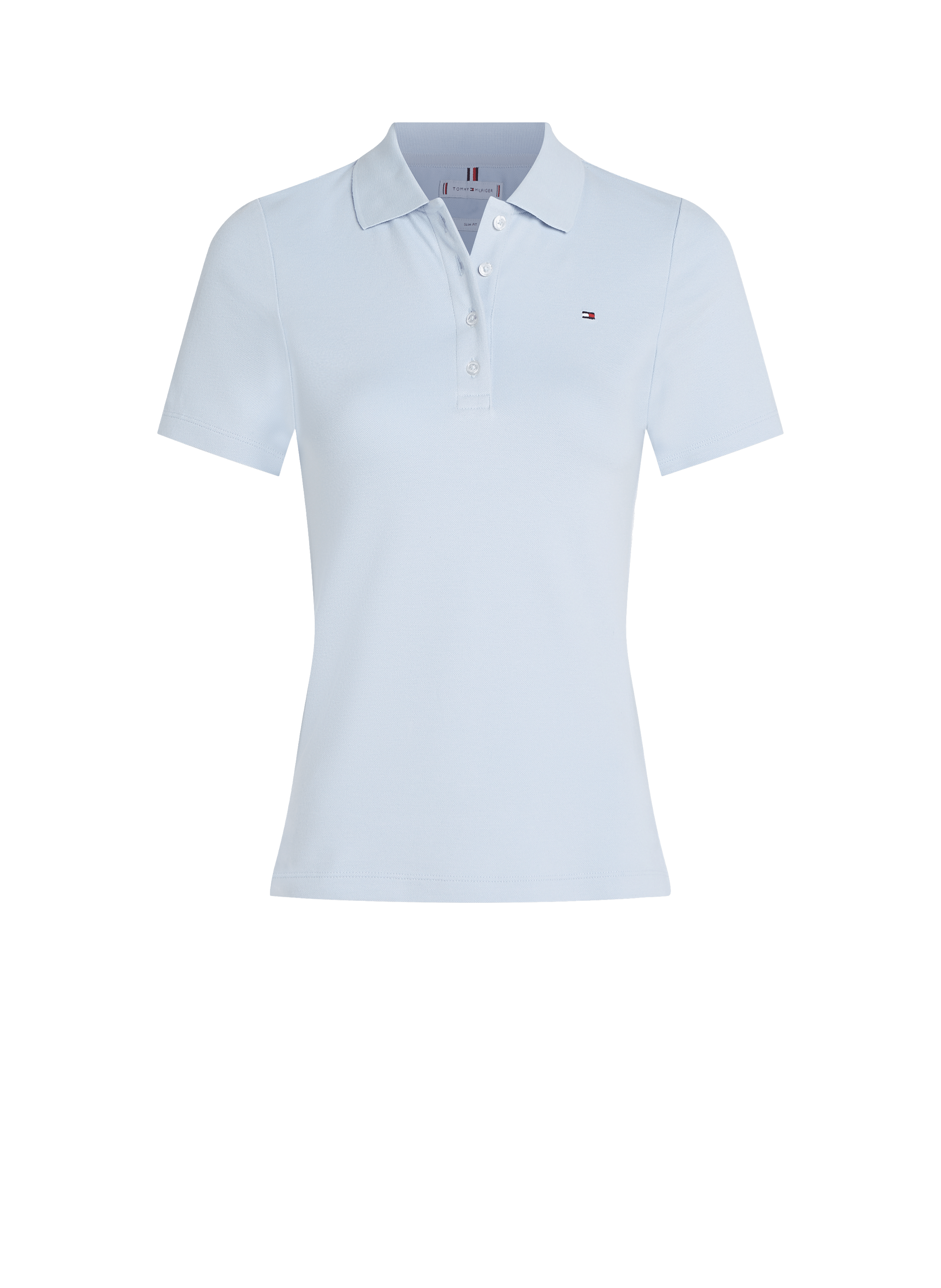 Polo cintré en coton  TOMMY HILFIGER Bleu