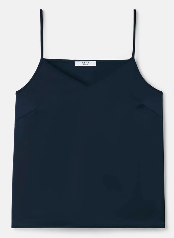 Top nude fluide - tailaya Bleu by ZAPA ZAPA Top nude fluide - tailaya Bleu