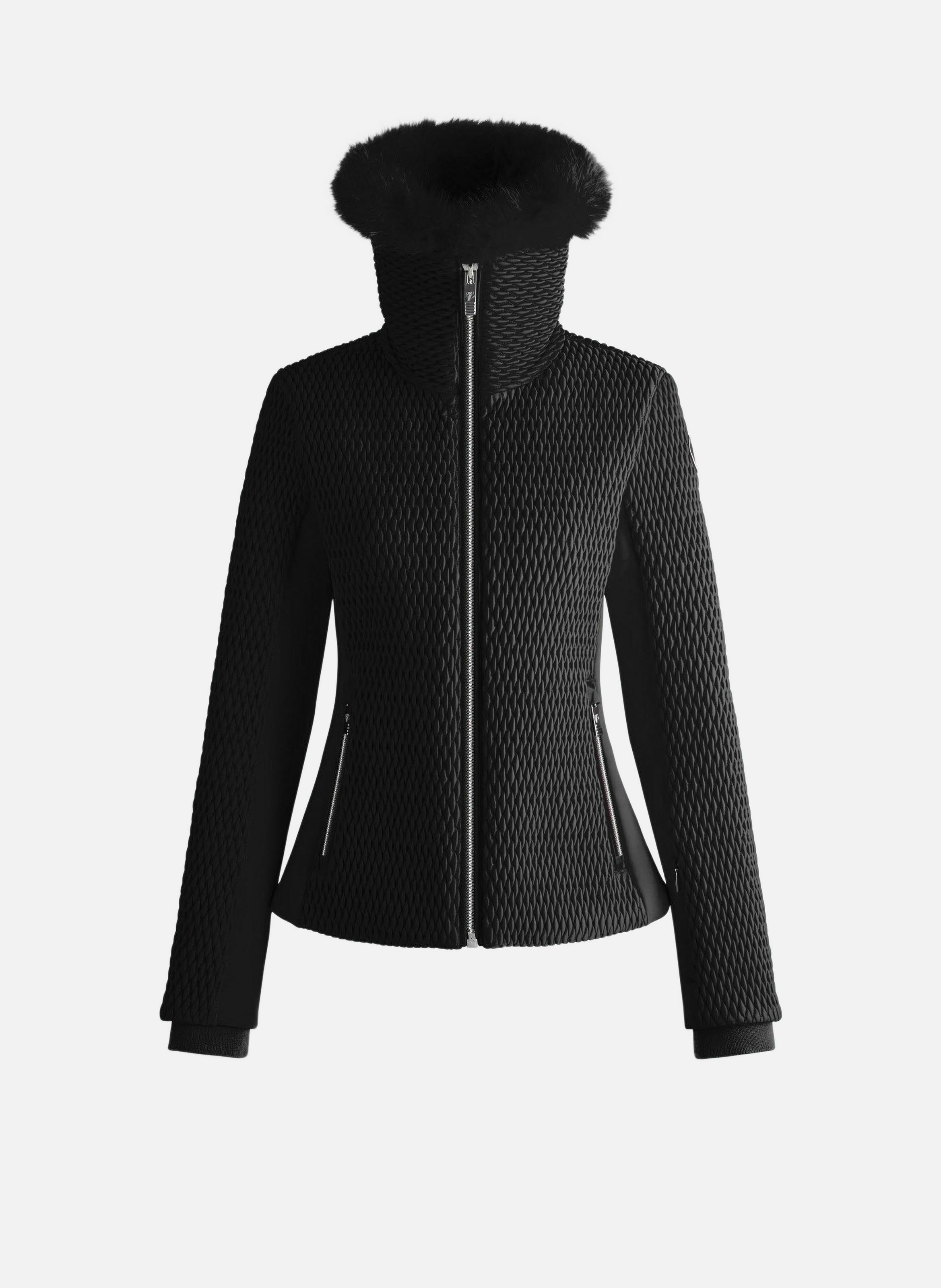 Veste de ski montana col montant coupe ajustée FUSALP Noir