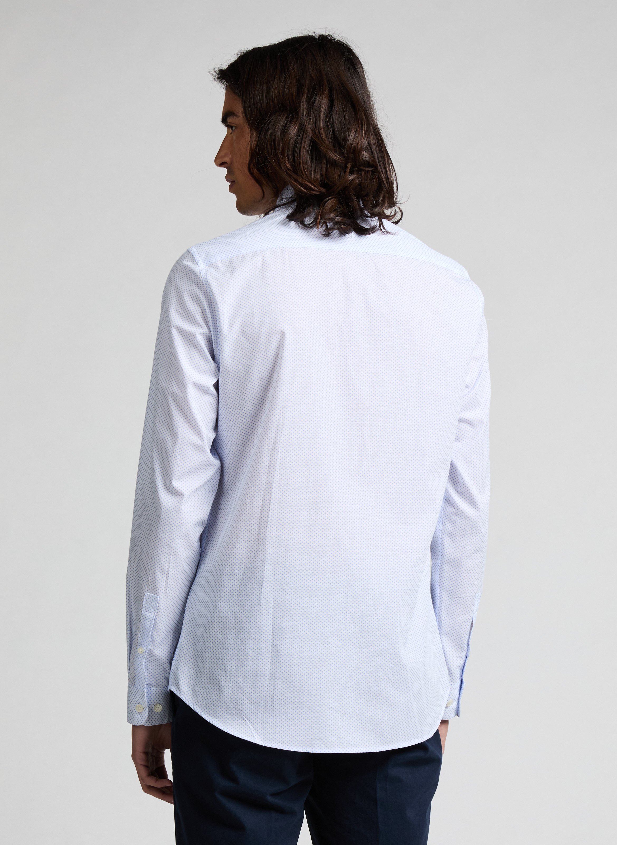 Chemise à motif en coton AU PRINTEMPS PARIS Bleu