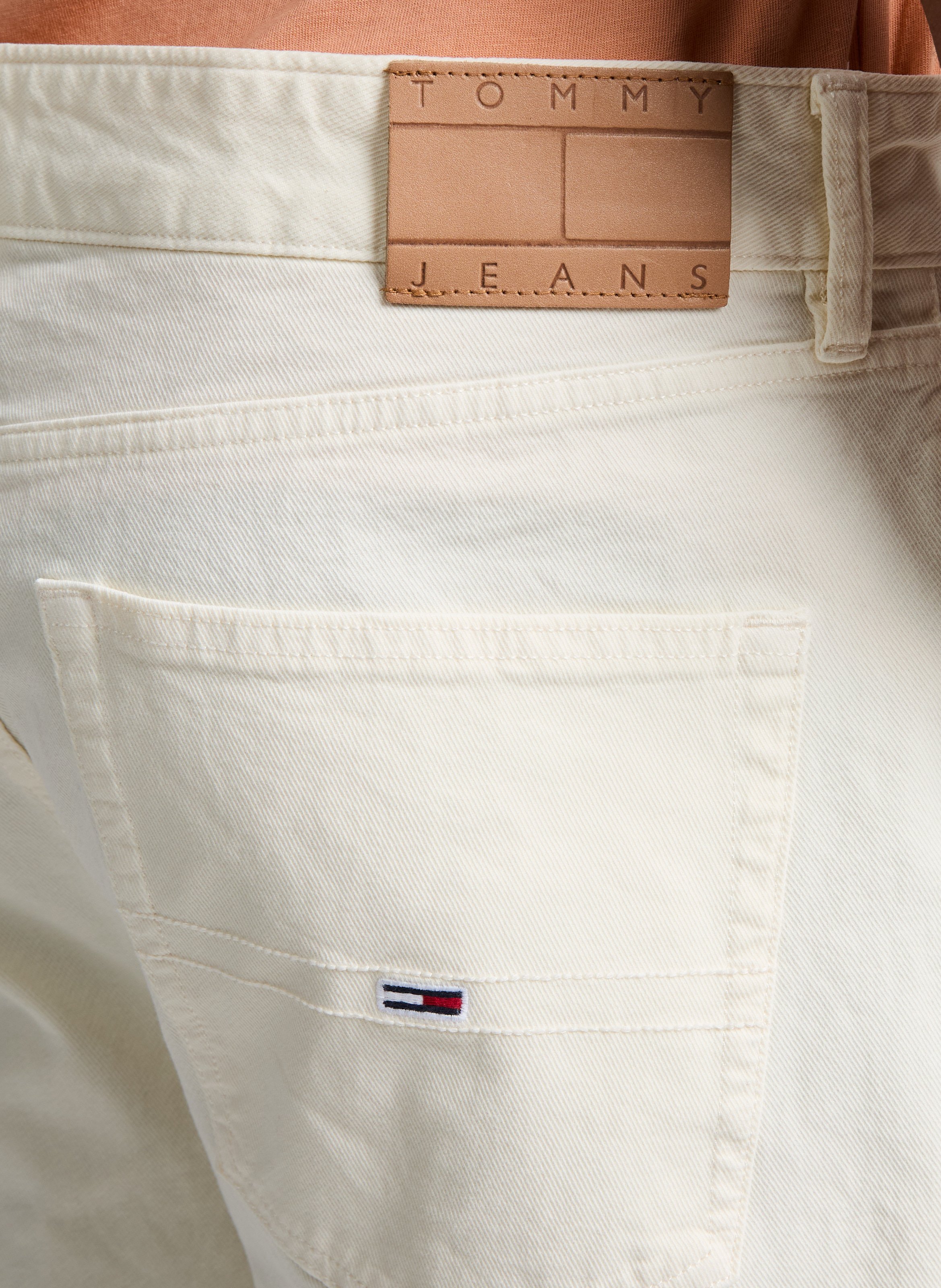 Ribbed cotton shorts TOMMY HILFIGER Beige
