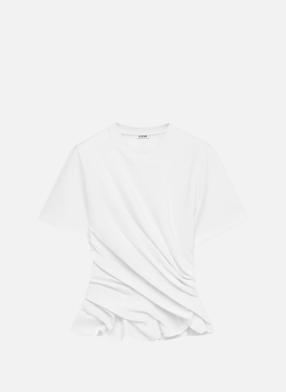 Twisted blended cotton top White by LOEWE LOEWE Twisted blended cotton top White