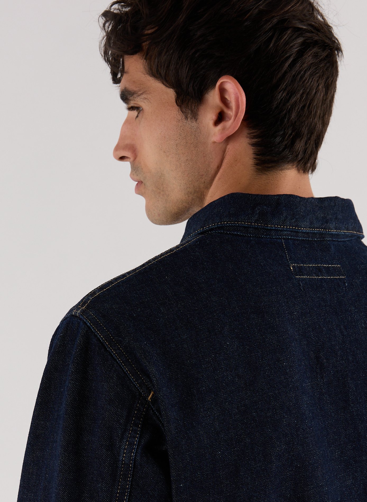 Veste droite en denim de coton REPLAY Bleu