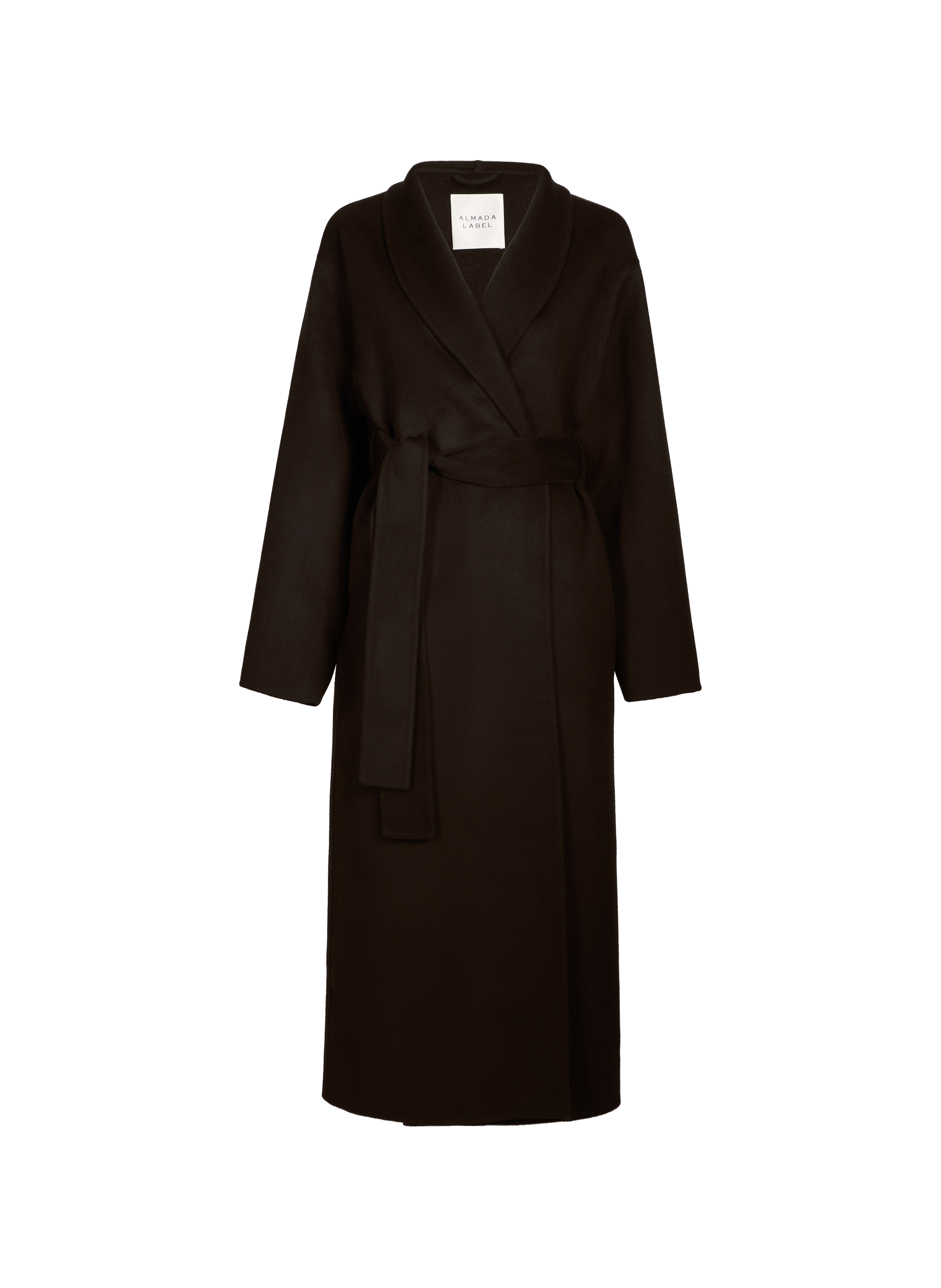 Manteau Mara doublé en laine et cachemire ALMADA Marron