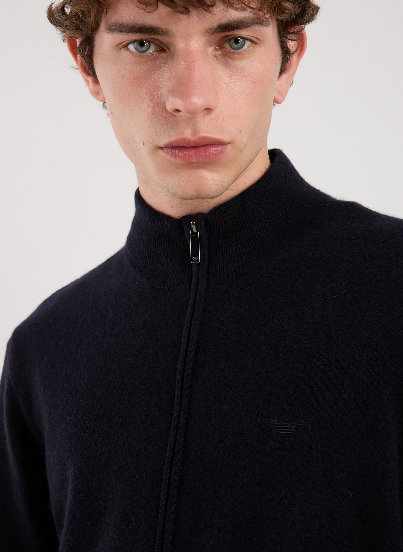 Cashmere round-neck vest EMPORIO ARMANI Blue