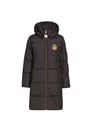 Quilted long hooded puffer jacket | Black by LAUREN LAUREN Quilted long hooded puffer jacket | Black