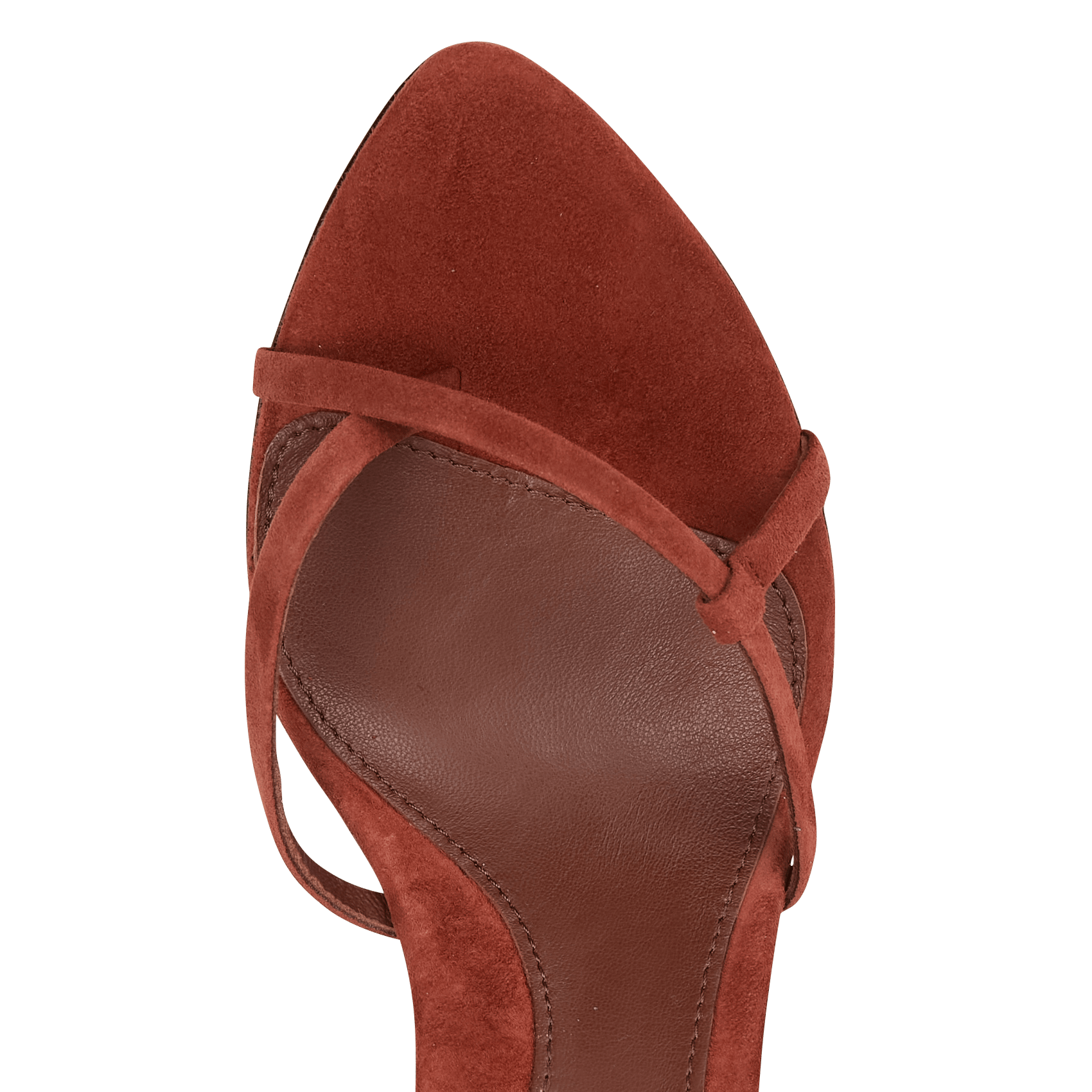 Sandales à talon en cuir velours cera BA&SH Marron