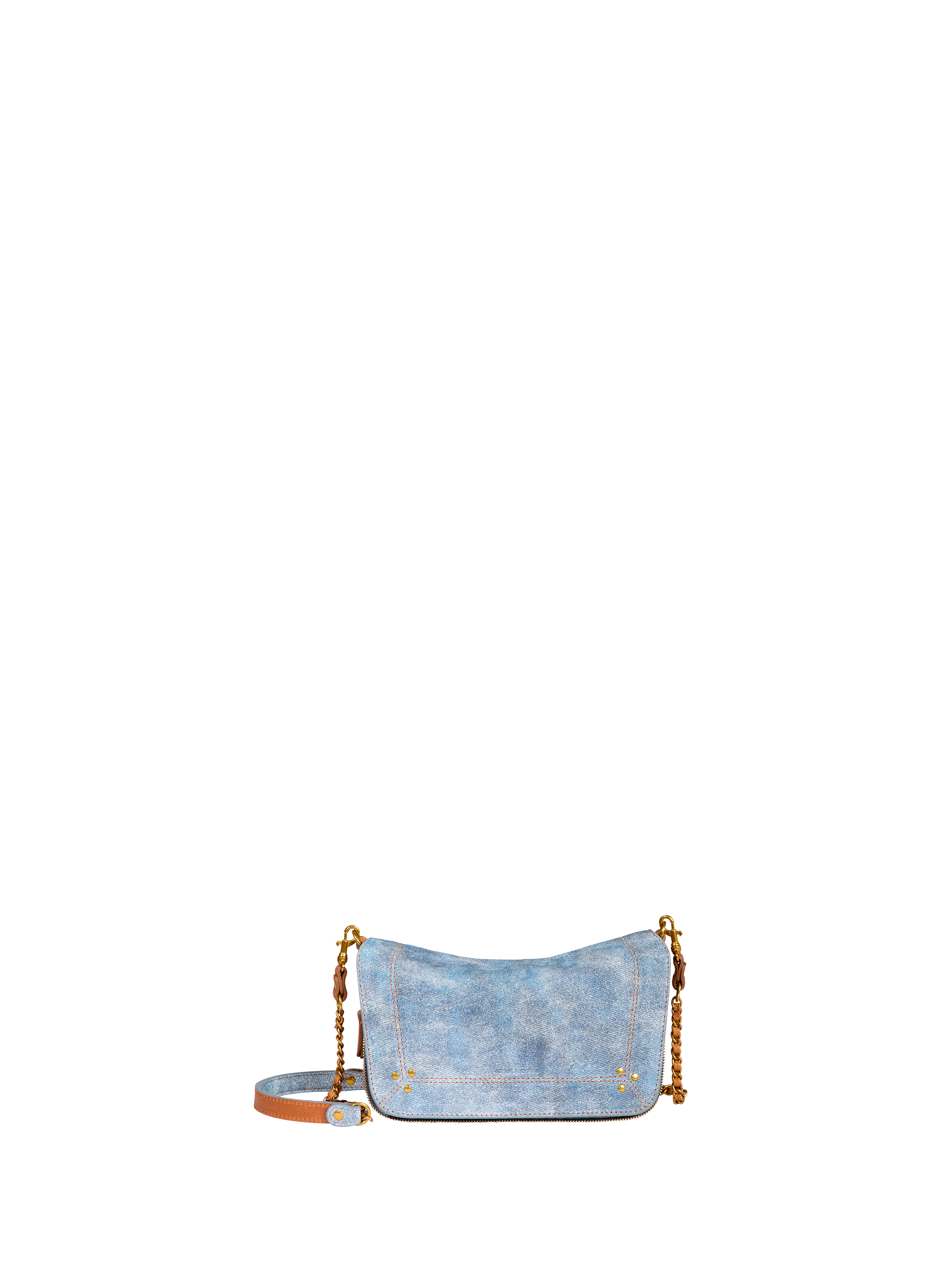 JÉRÔME DREYFUSS Crossbody bag Bobi S in calf and goat leather Blue