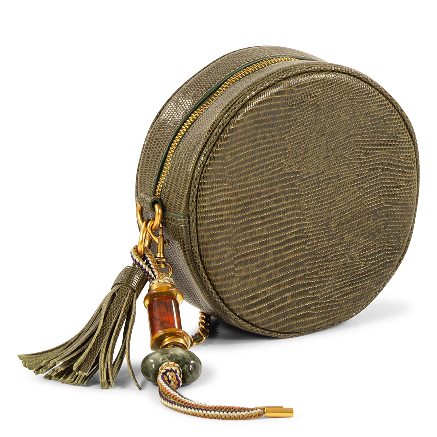 Sac bandoulière en cuir roundy bag SESSUN Vert