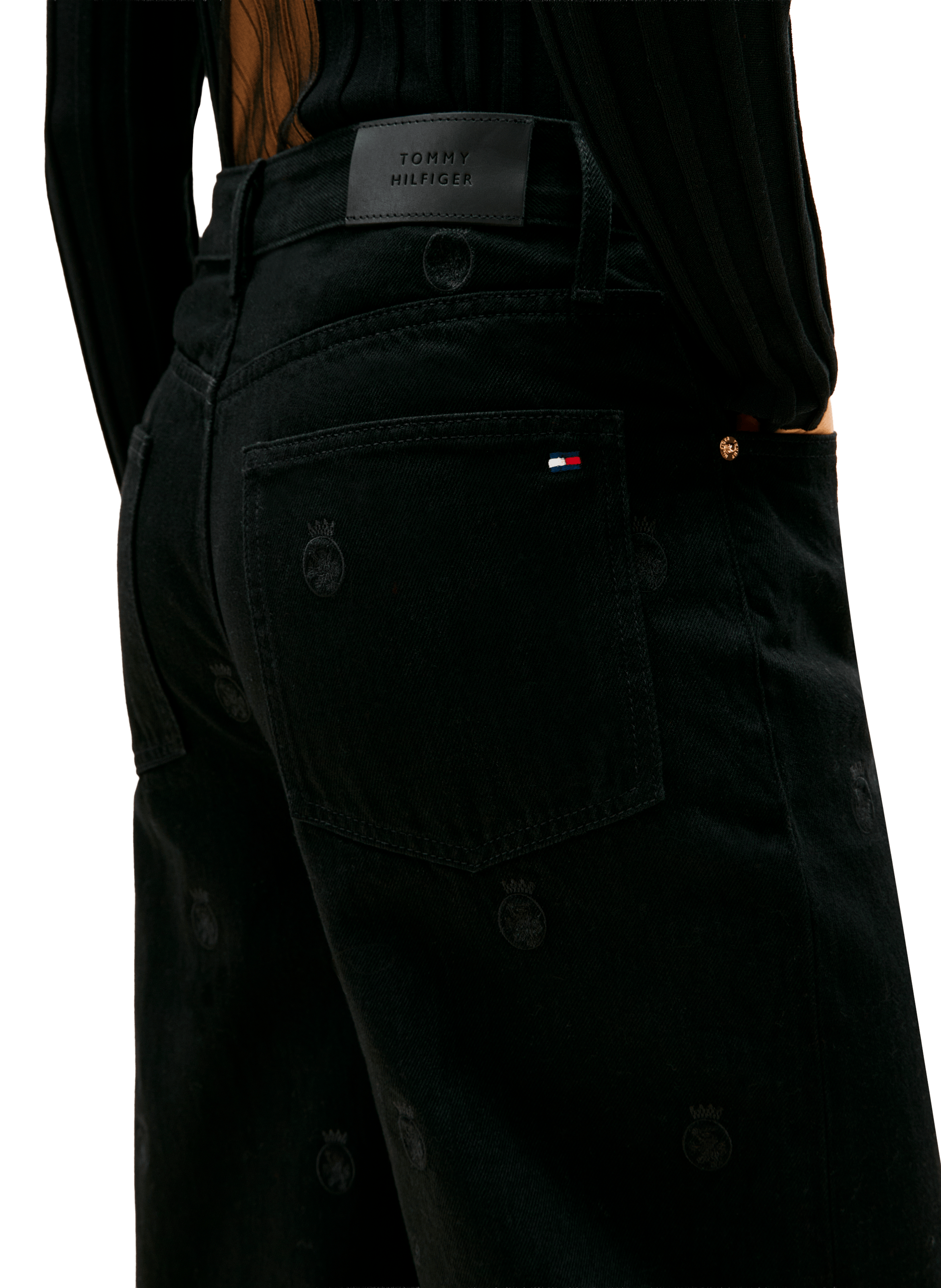 Jean ample barrel en coton TOMMY HILFIGER Noir