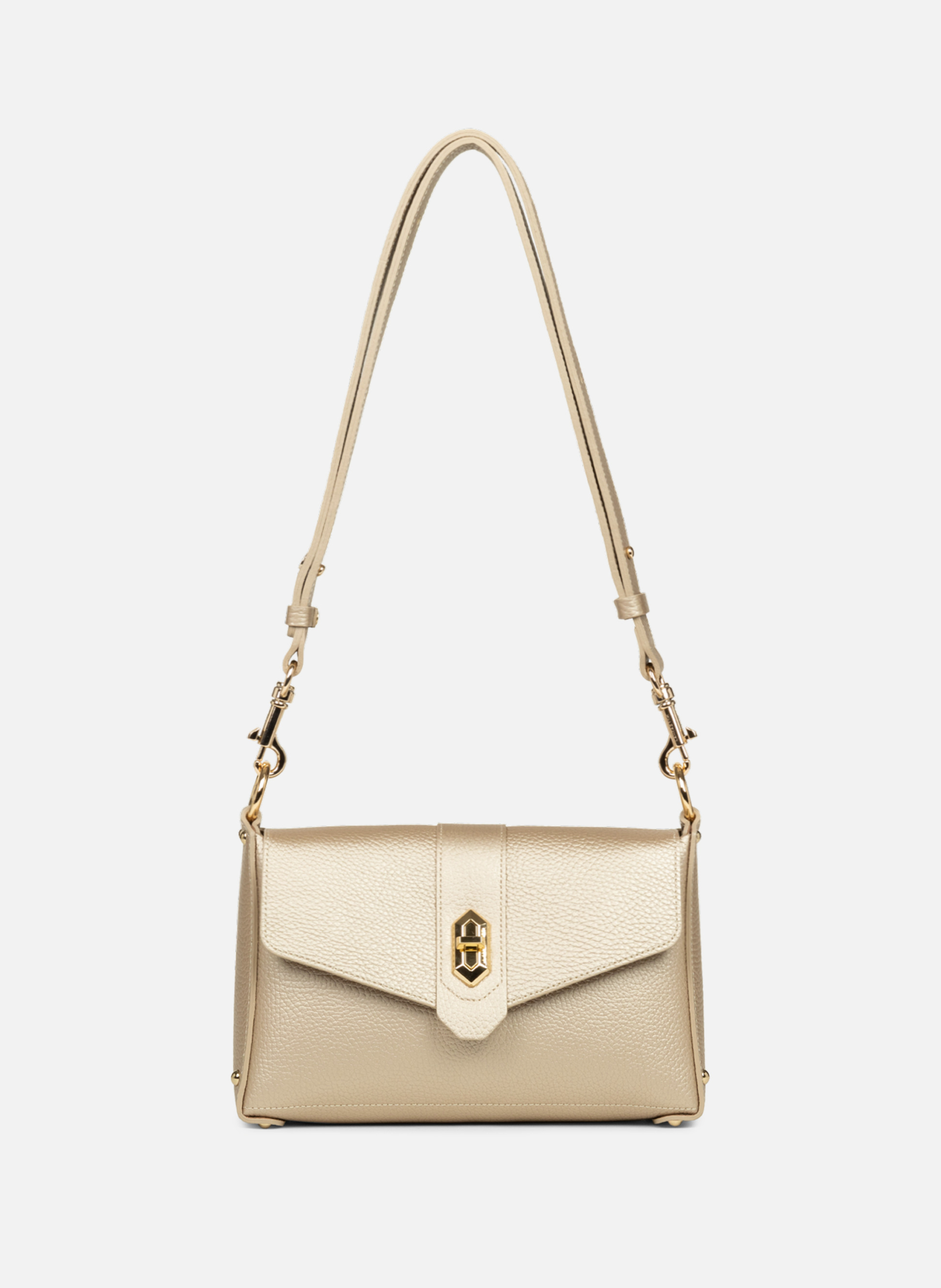 LANCASTER Petit sac trotteur - top double Doré