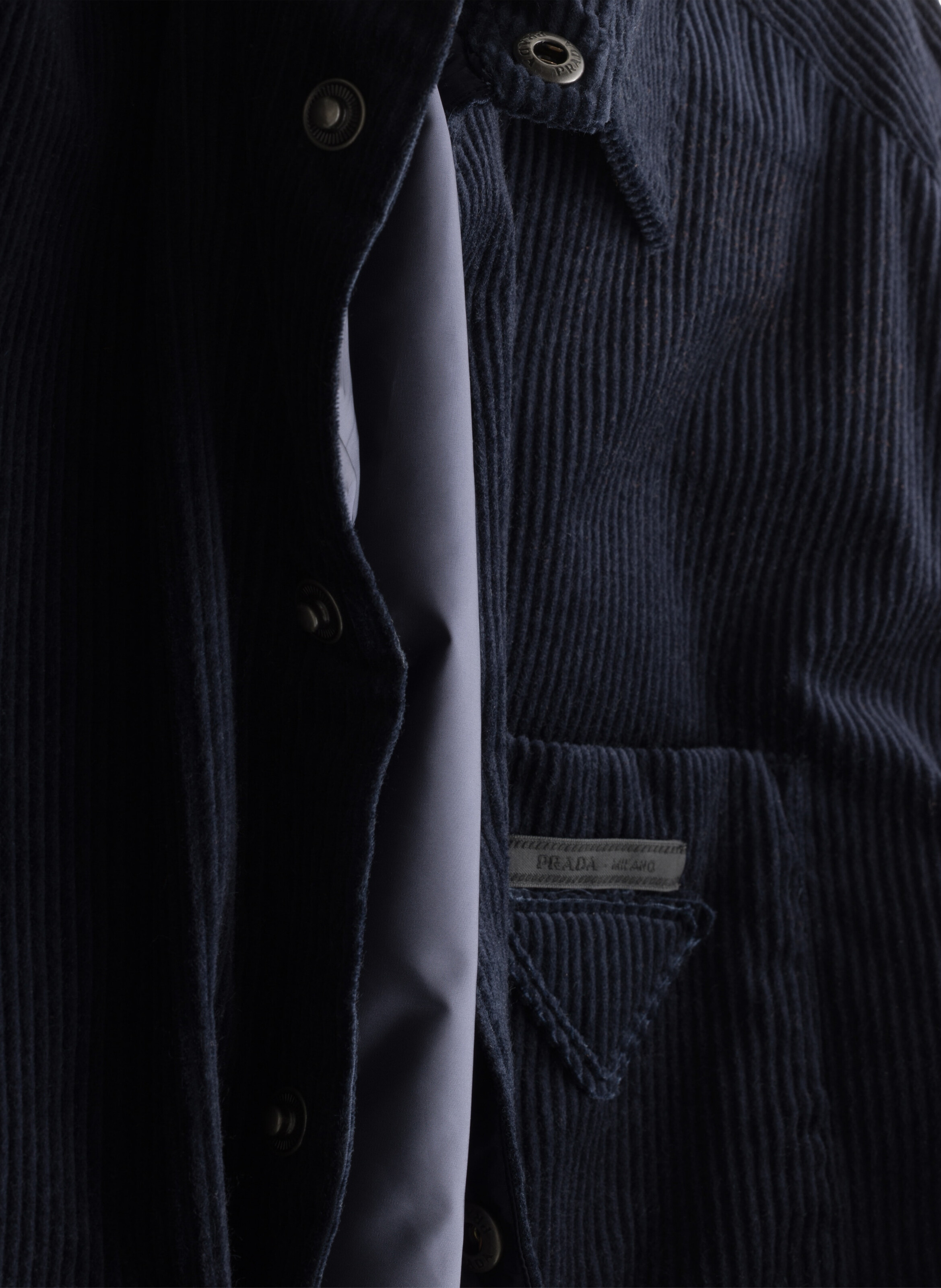 Chemise en velours côtelé PRADA Bleu