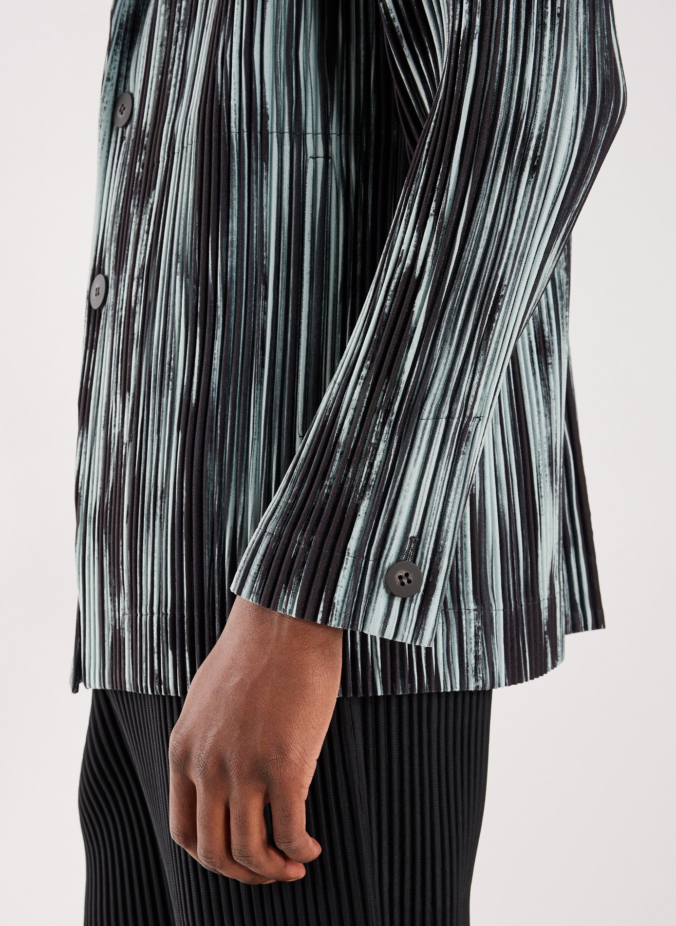 Striped Blazer HOMME PLISSE ISSEY MIYAKE Black