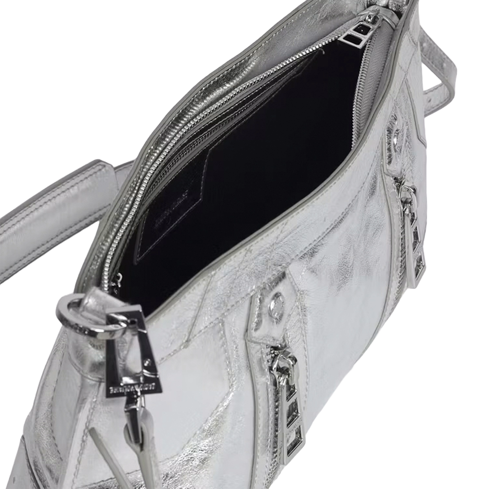 Sac porté épaule en cuir métallisé sunny moody ZADIG&VOLTAIRE Gris