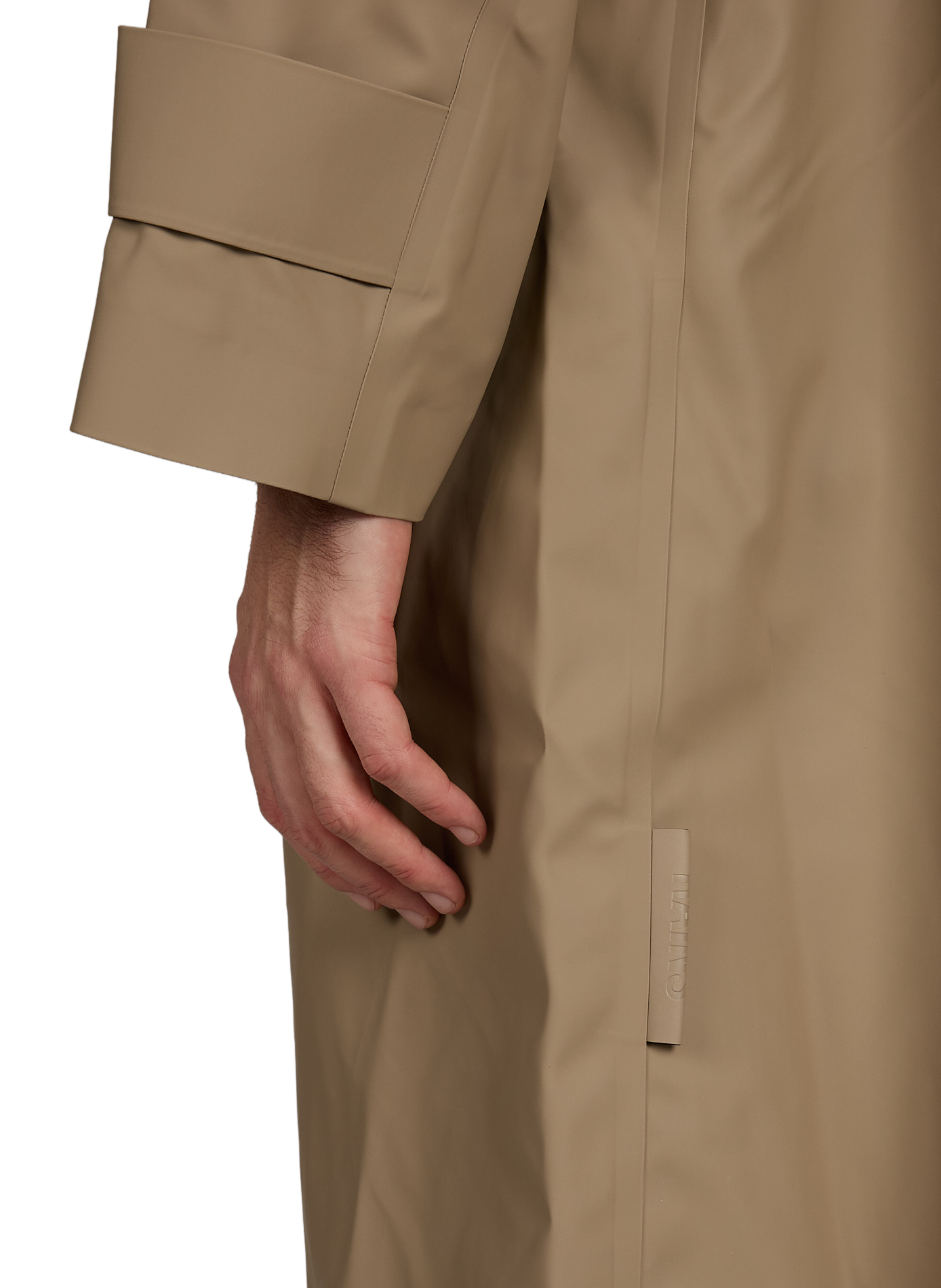 Printed straight raincoat RAINS Beige