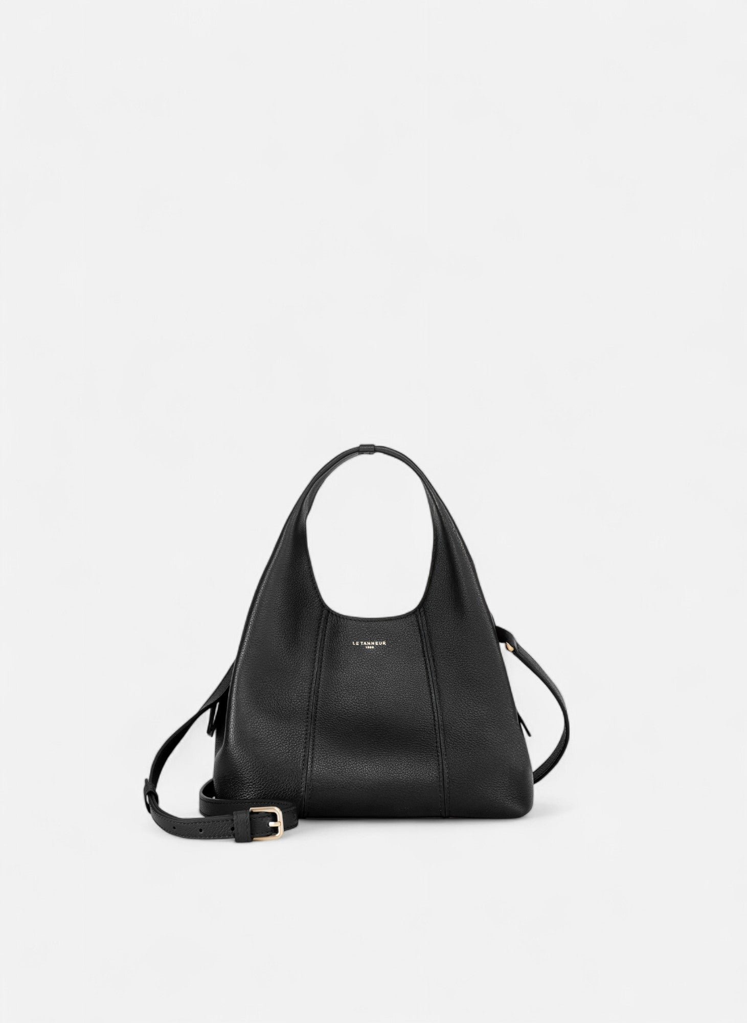 Petit sac à main juliette en cuir grainé LE TANNEUR Noir