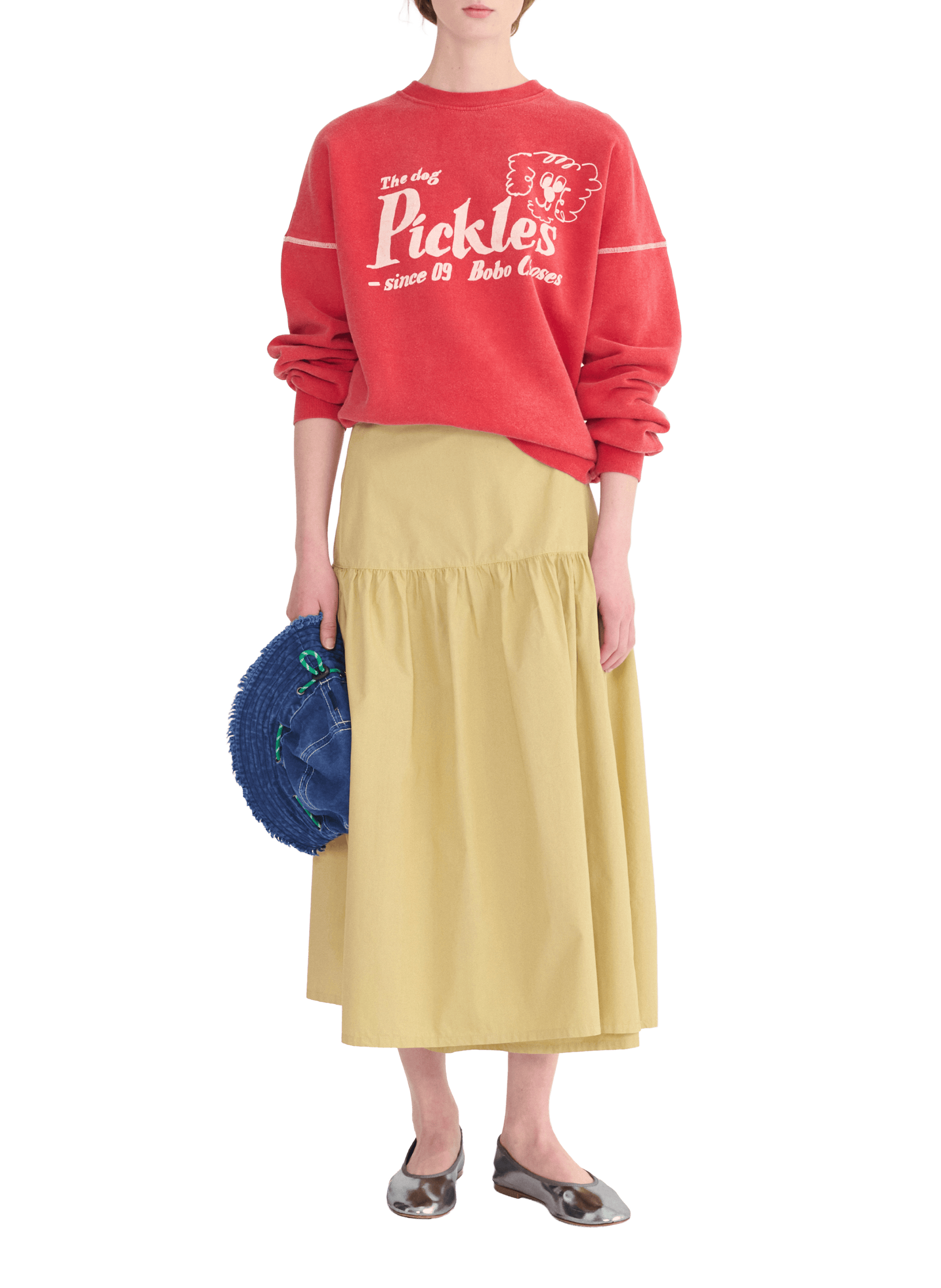 Printed cotton sweatshirt BOBO CHOSES Red