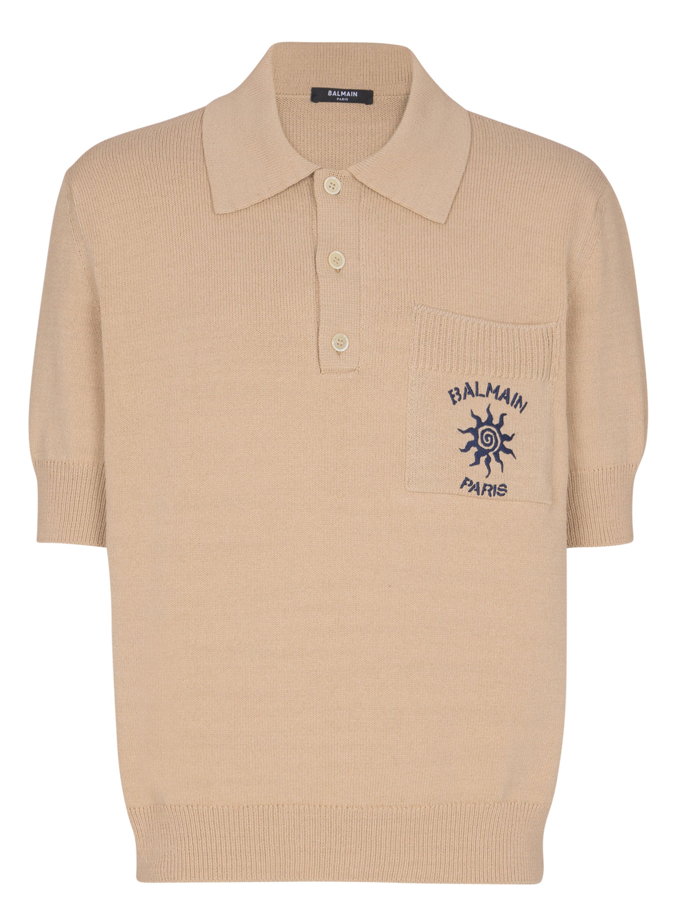 Polo balmain soleil en coton BALMAIN Beige