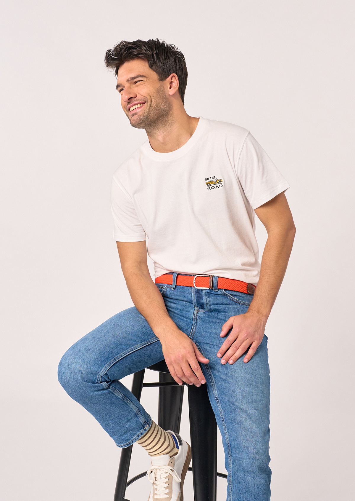 Ceinture tressée élastique unie BILLYBELT Orange