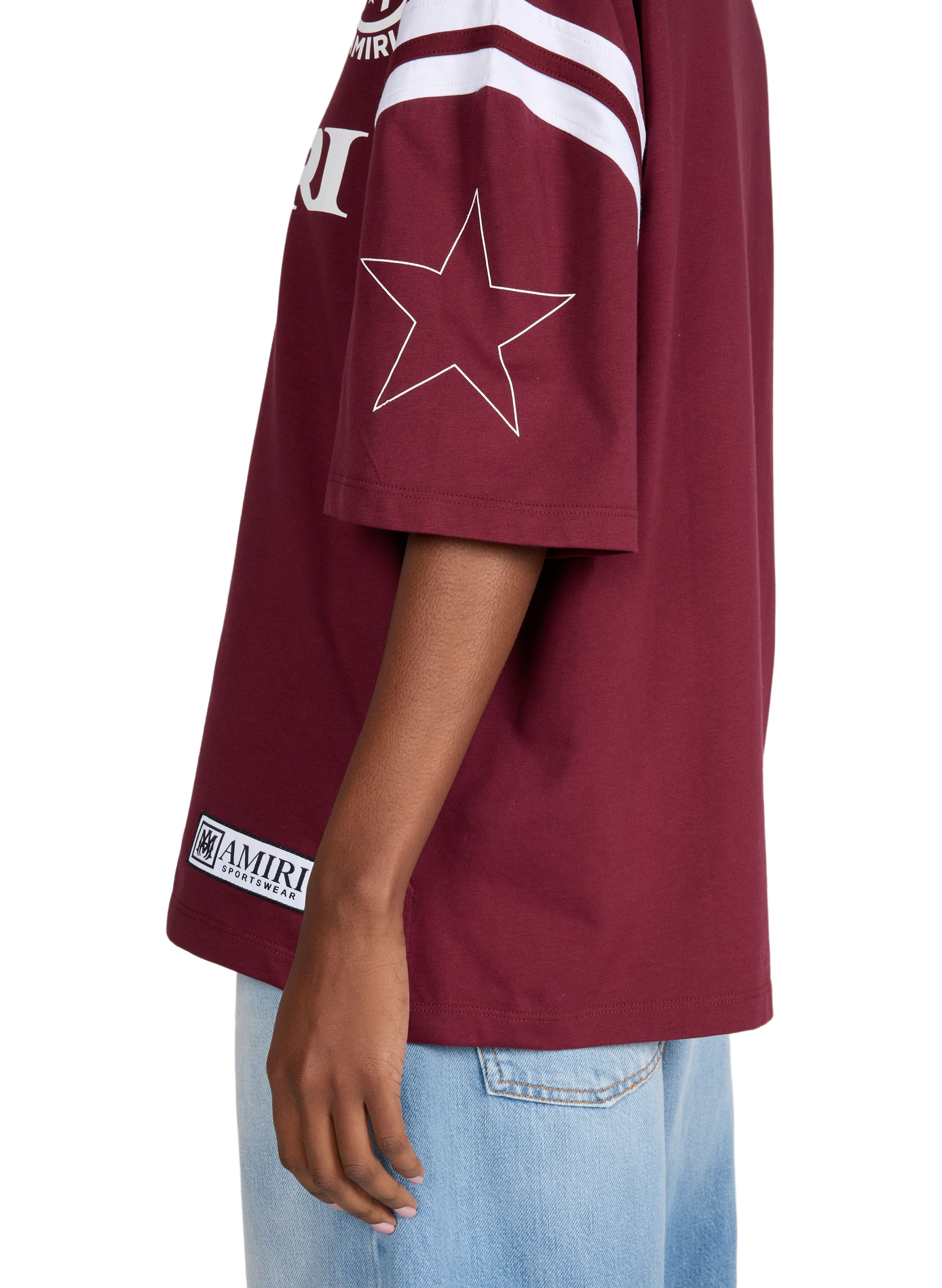 Sporty oversized cotton t-shirt AMIRI Red