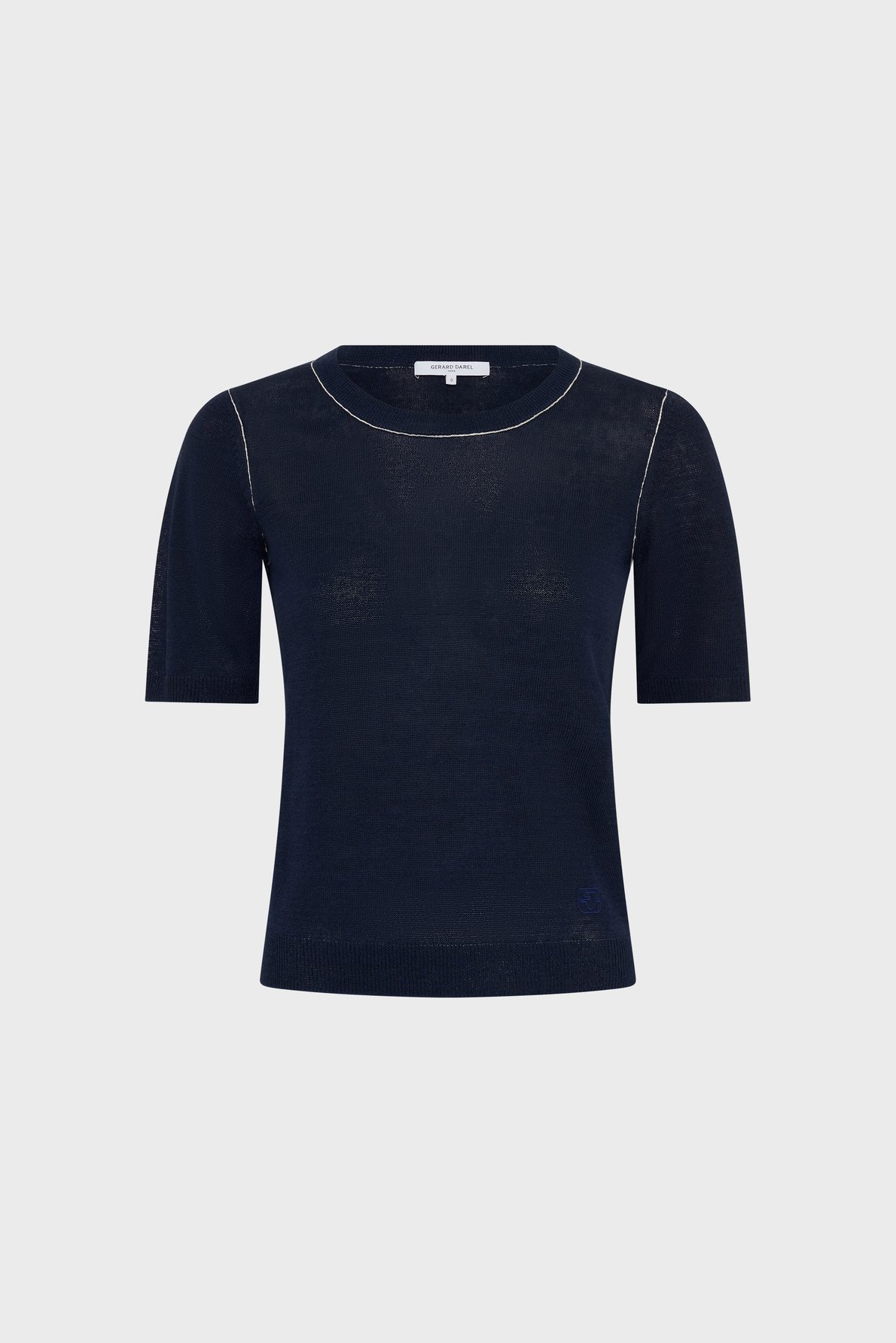 Pull à col rond en lin mélangé - loumia GERARD DAREL Bleu