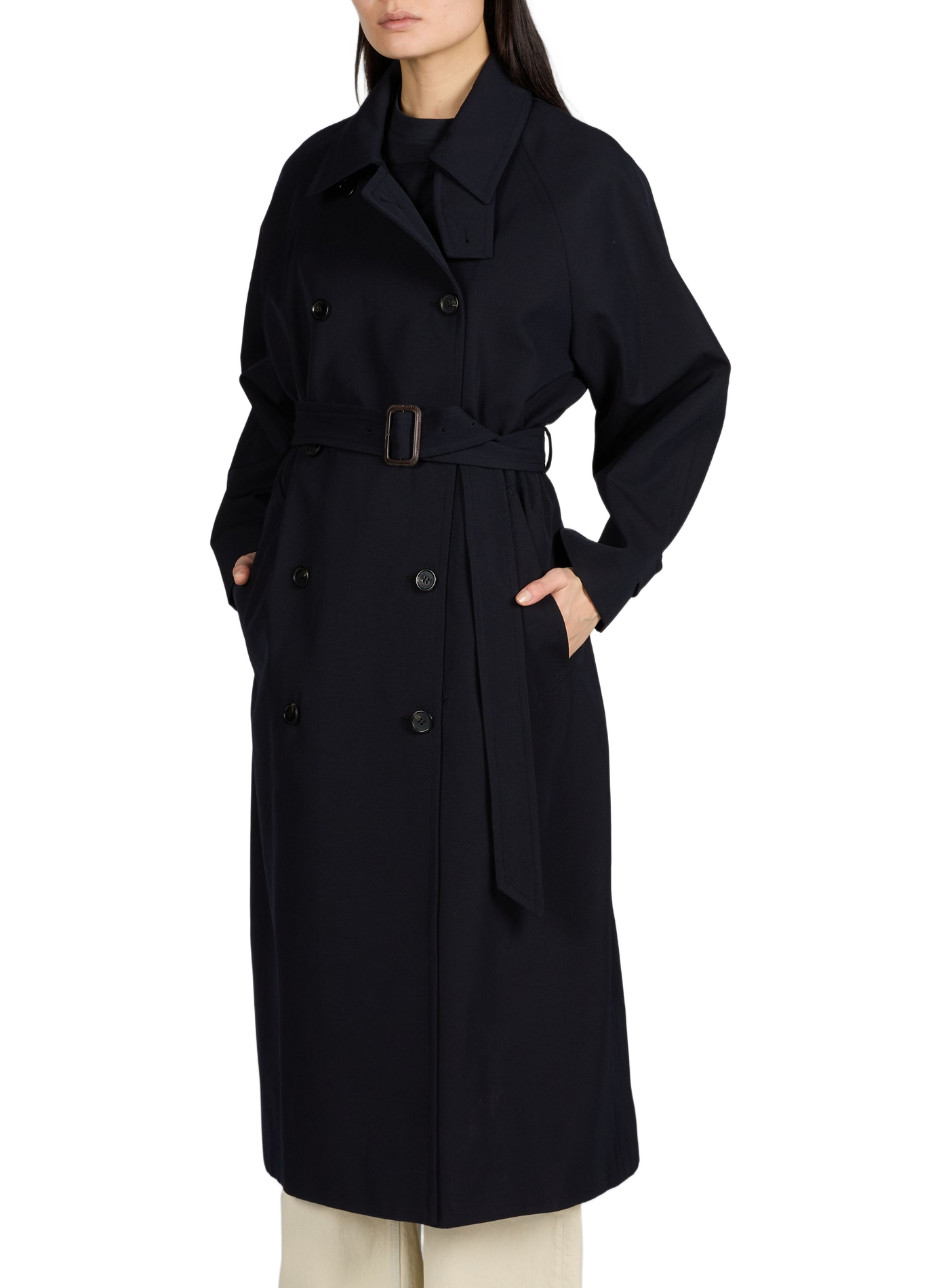 Trench uni en laine et coton mélangés A.P.C. Multicolore