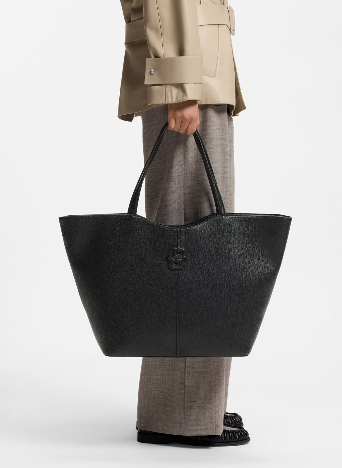 Cabas en cuir BOSS Noir