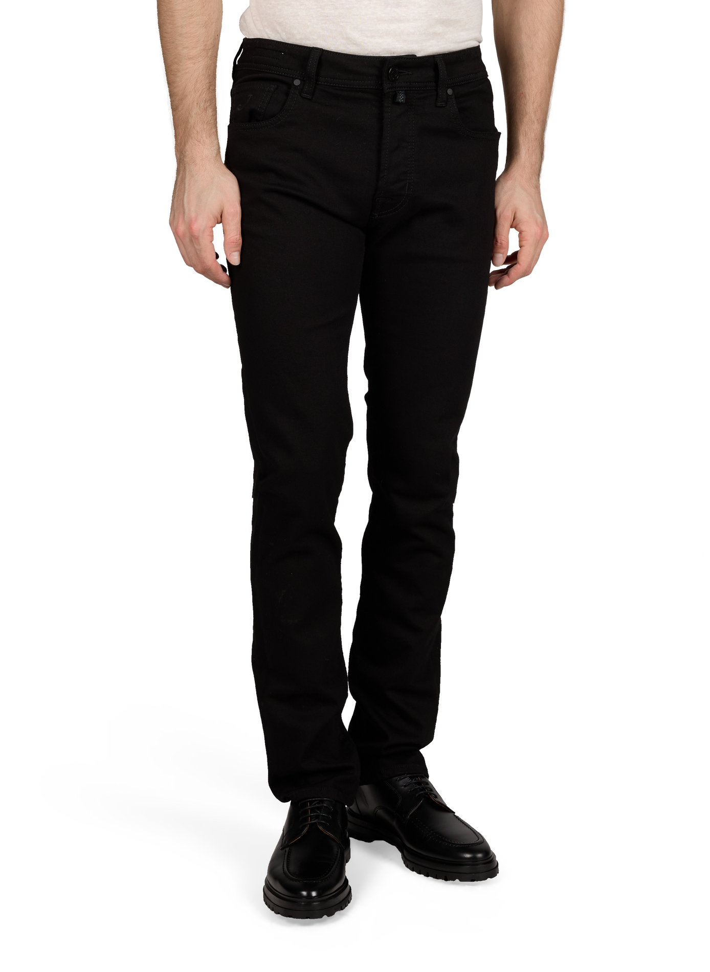 Jean droit en coton mélangé JACOB COHEN Noir