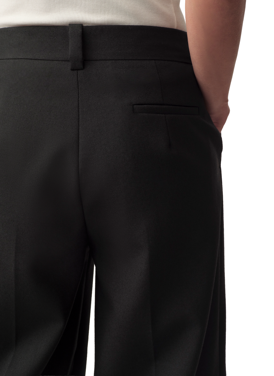 Pantalon large taille haute Calvin Klein Collection Noir