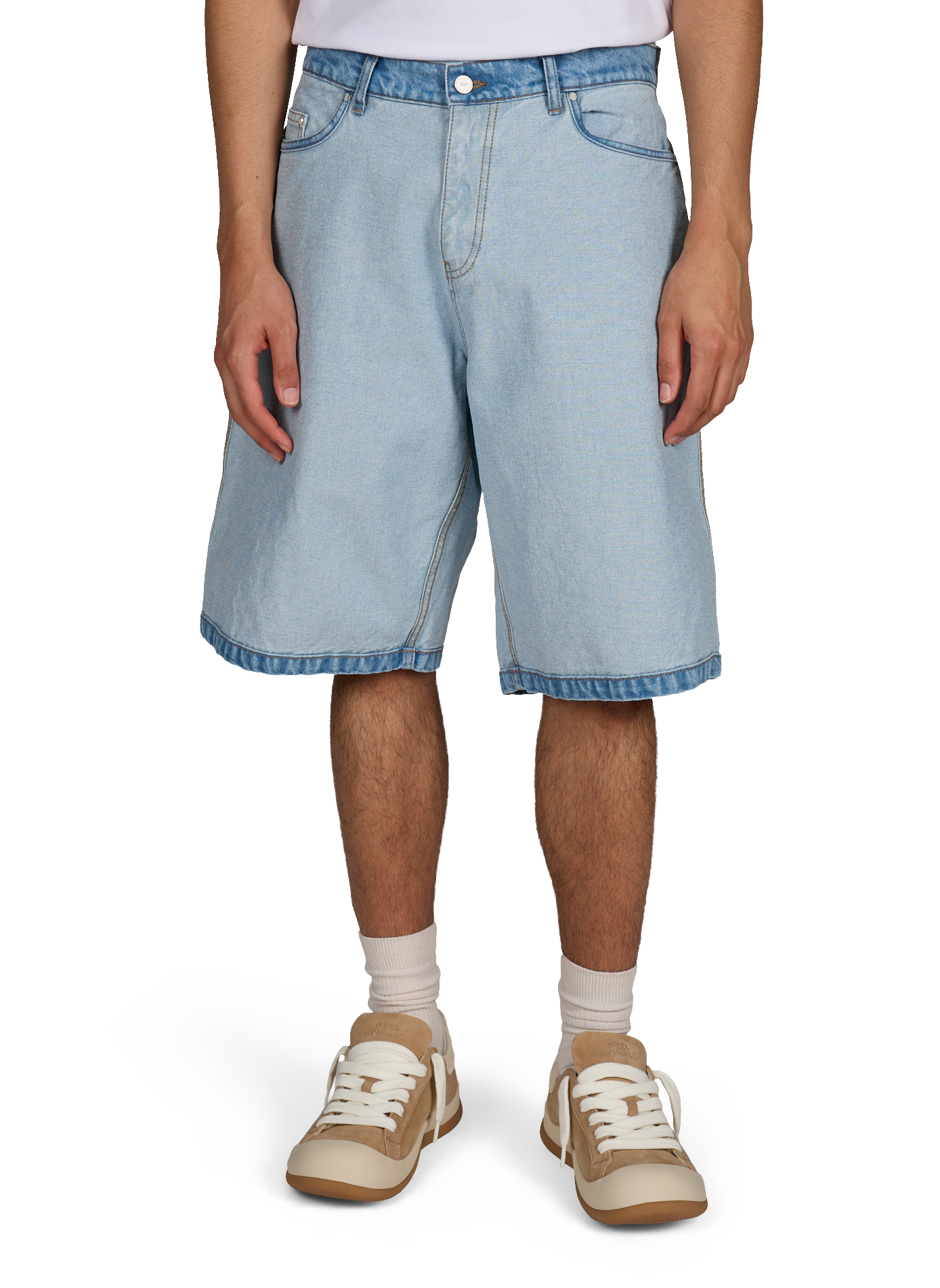 Short denim droit en coton ARTE ANTWERP Bleu