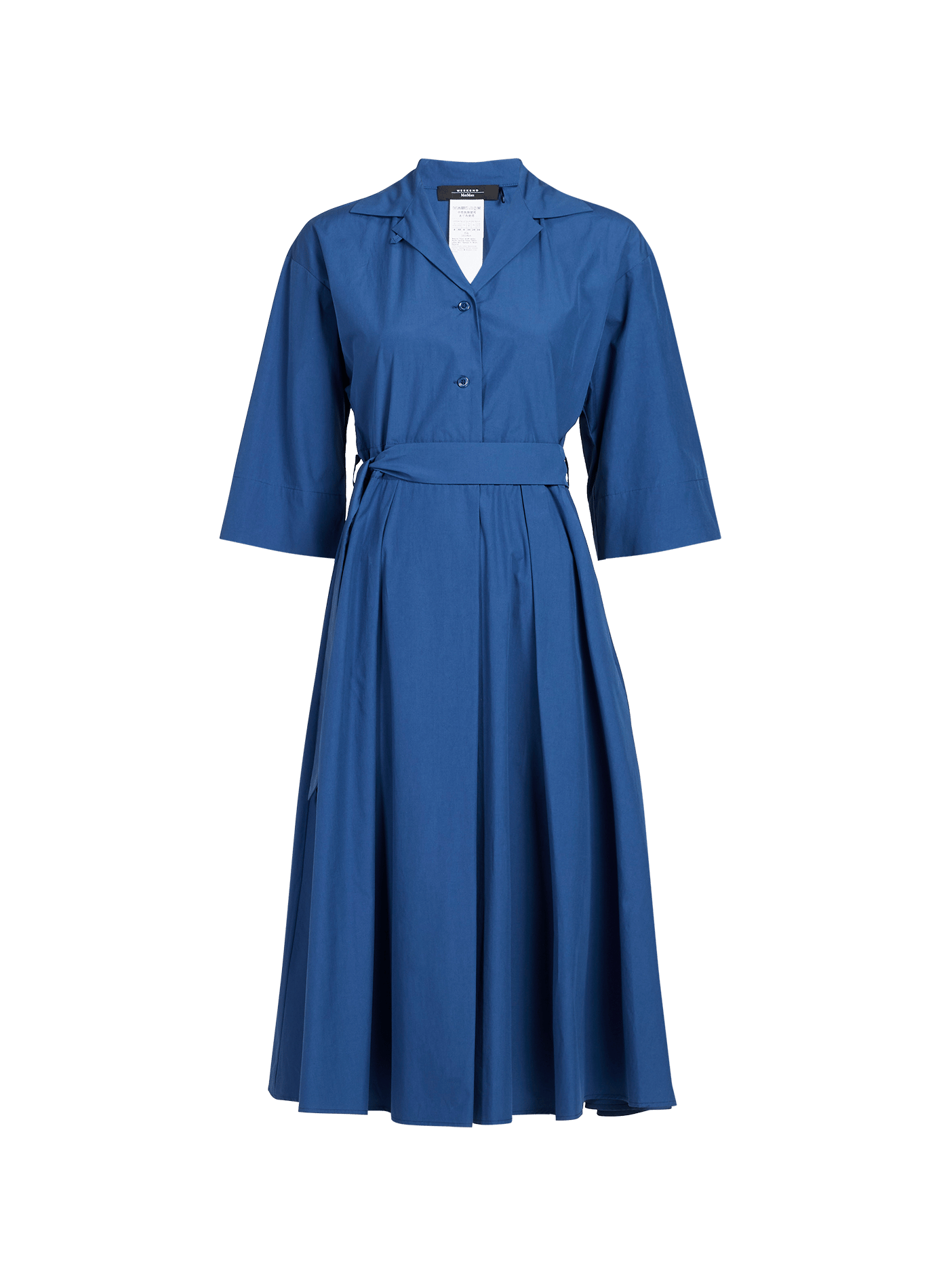 Flared long cotton dress MAX MARA WEEK END Blue