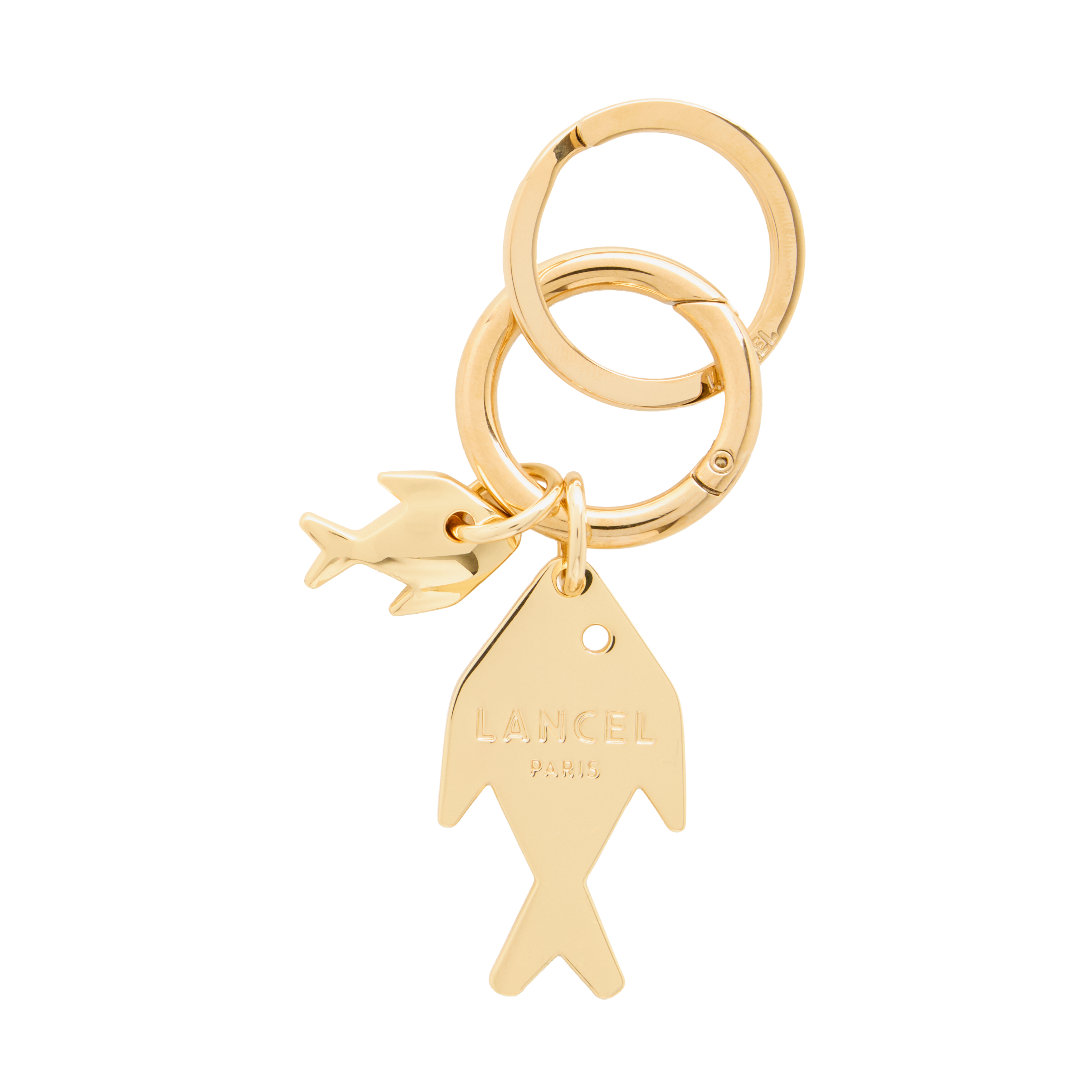 Porte-clés capsule lancel beach en métal LANCEL Doré