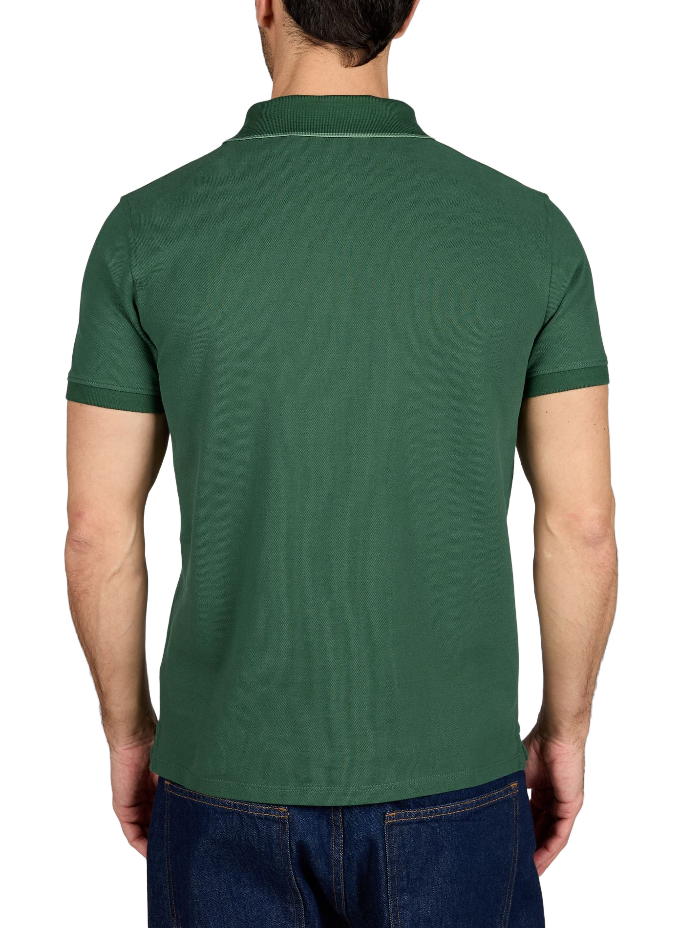 Short-sleeved plain cotton polo TIMBERLAND Green