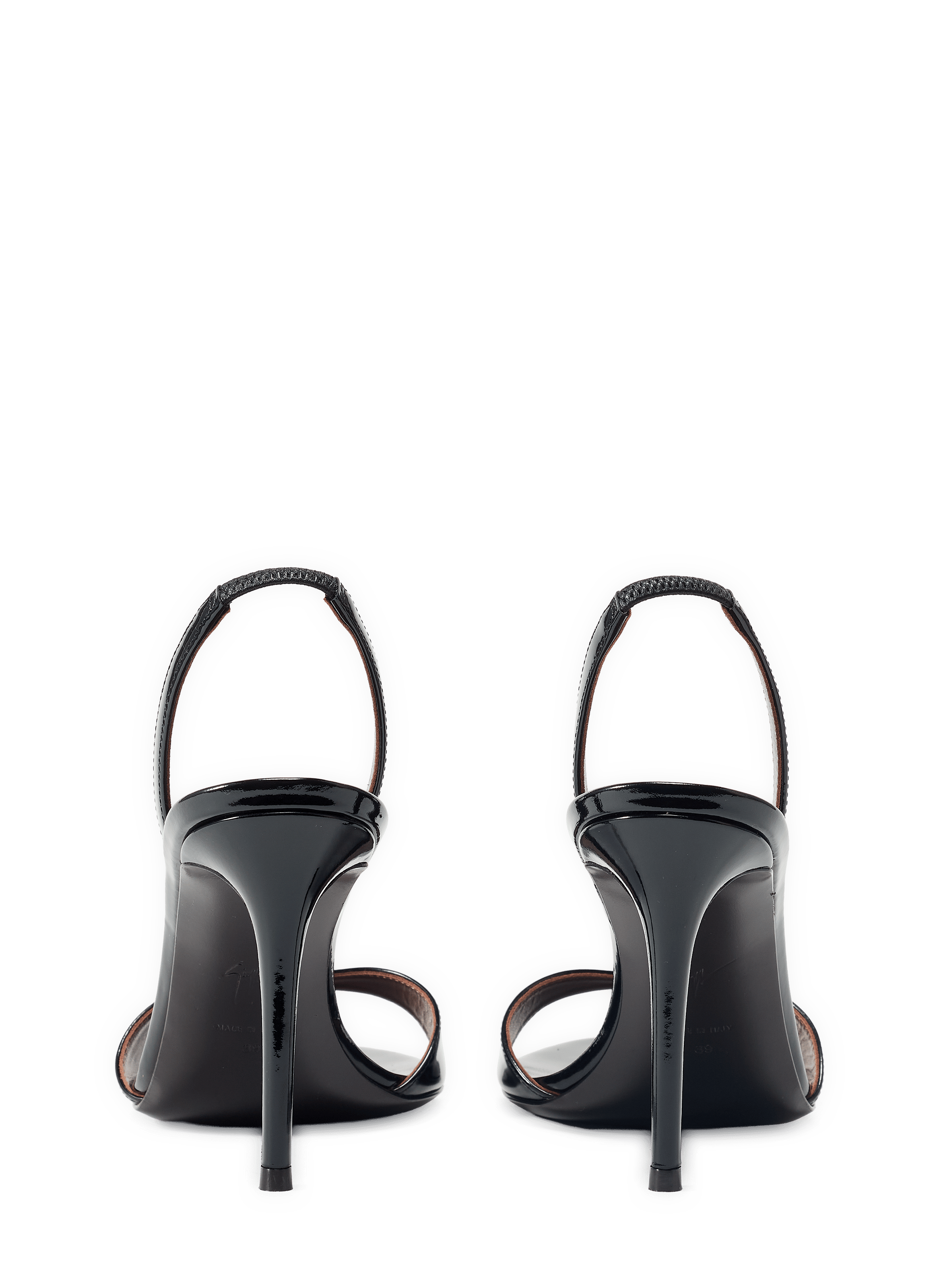 Sandales à talons Clandestino vernies en cuir GIUSEPPE ZANOTTI Noir