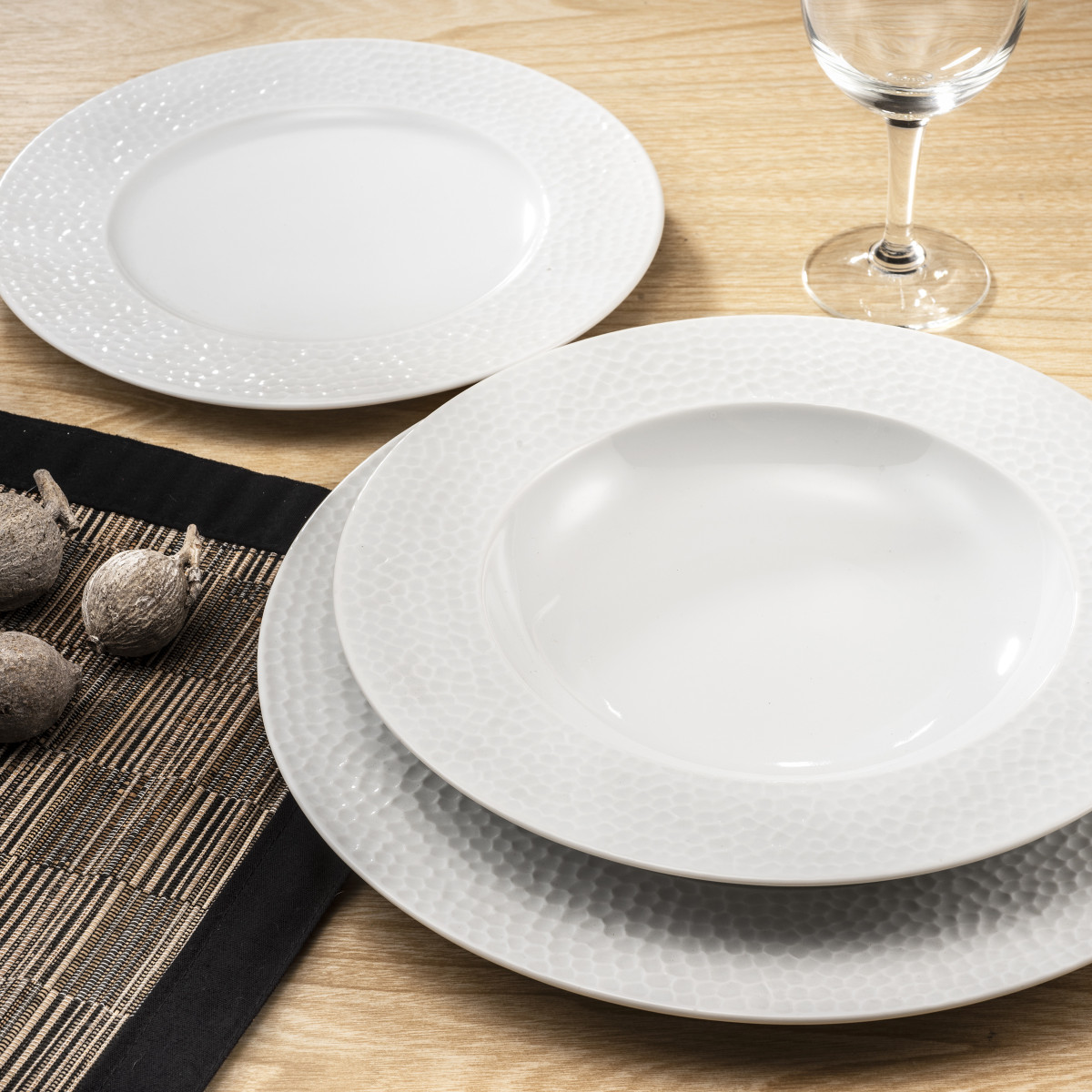 Urban - assiette plate 27 cm (lot de 6) MEDARD DE NOBLAT Blanc