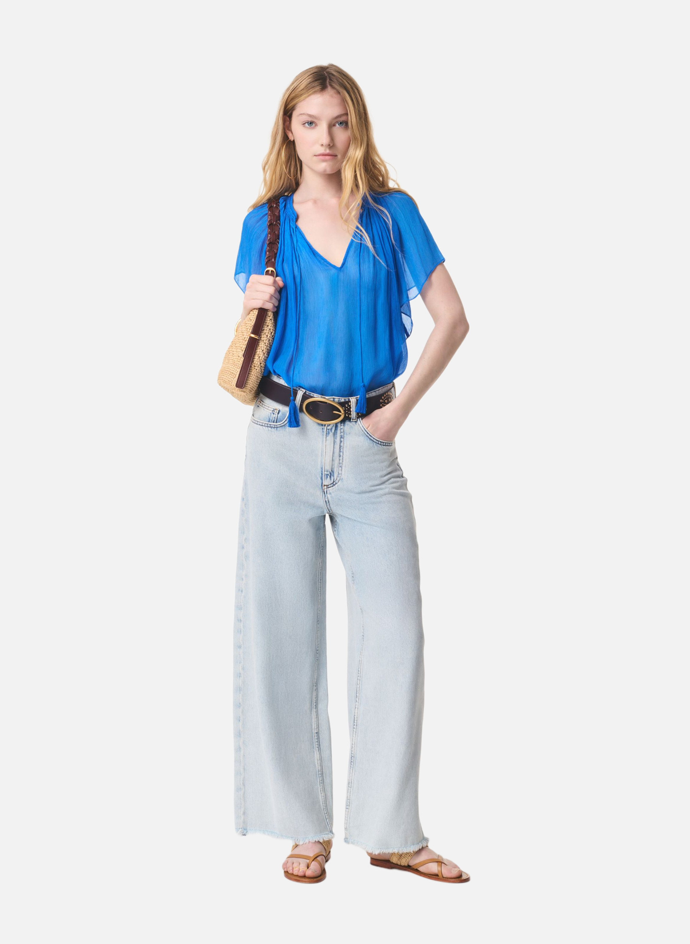 Blouse cantin VANESSA BRUNO Bleu