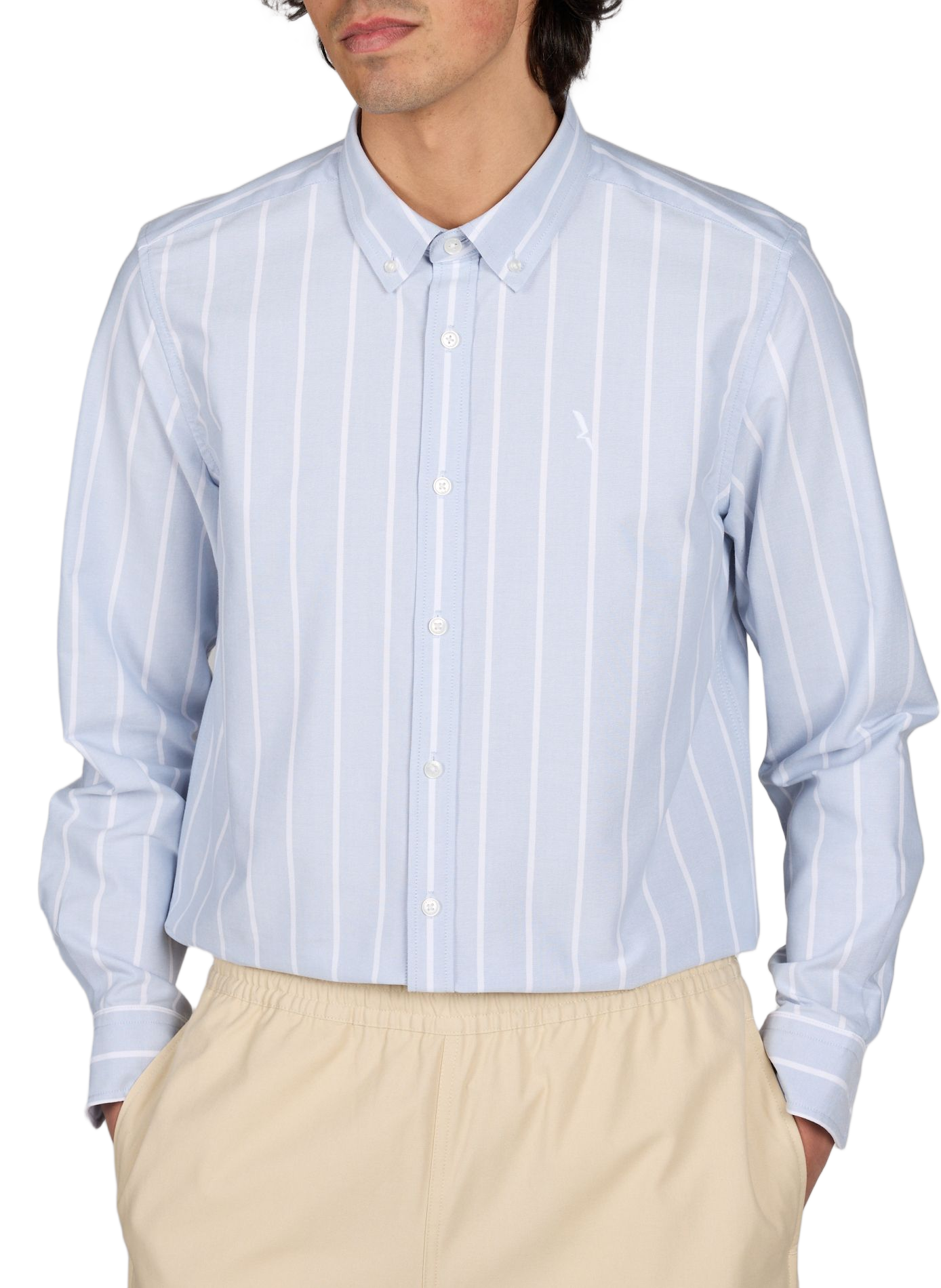 Chemise oxford rayée DRY FAST TEXTILE® AIGLE Bleu