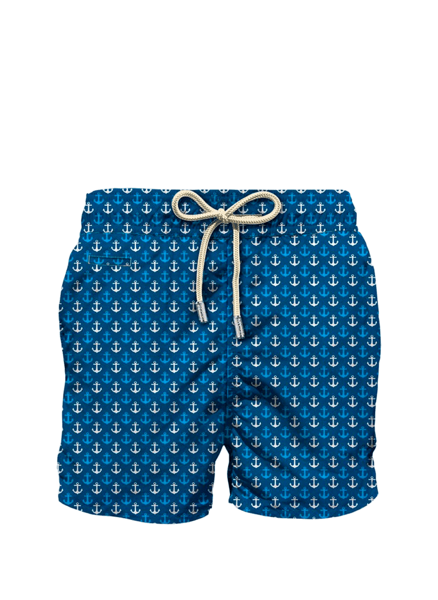 Short de bain imprimé Light Fantasy MC2 SAINT BARTH Bleu