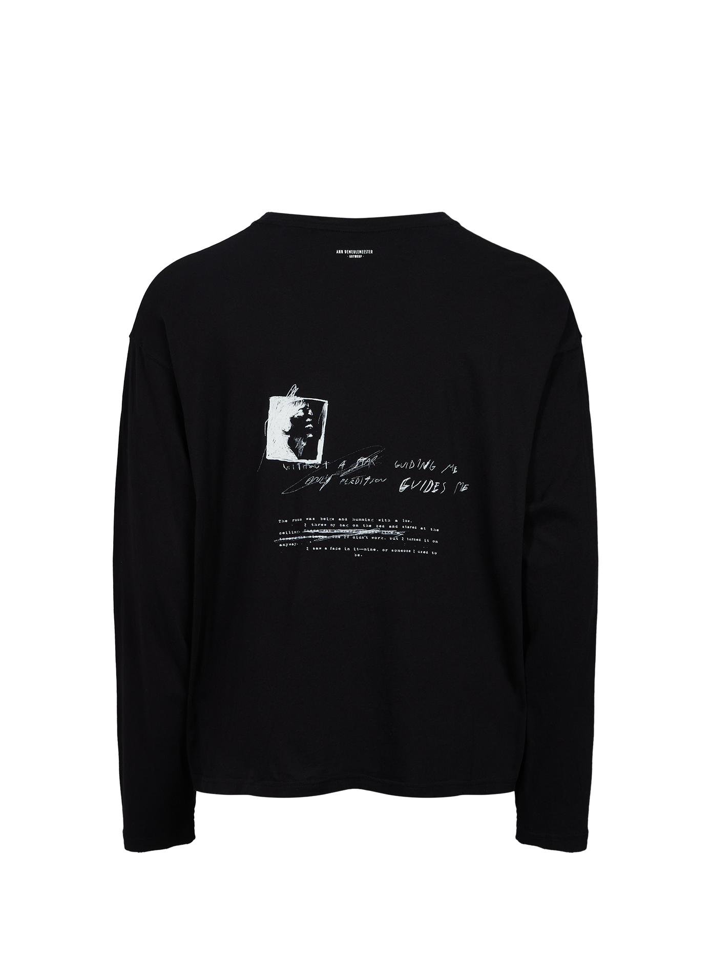 Emil Relax long-sleeve cotton T-shirt. ANN DEMEULEMEESTER Black