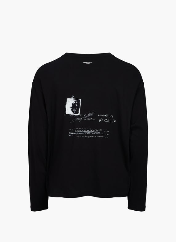 Emil relax long-Sleeve cotton t-Shirt. Black Ann demeulemeester Emil relax long-Sleeve cotton t-Shirt. Black Ann demeulemeester