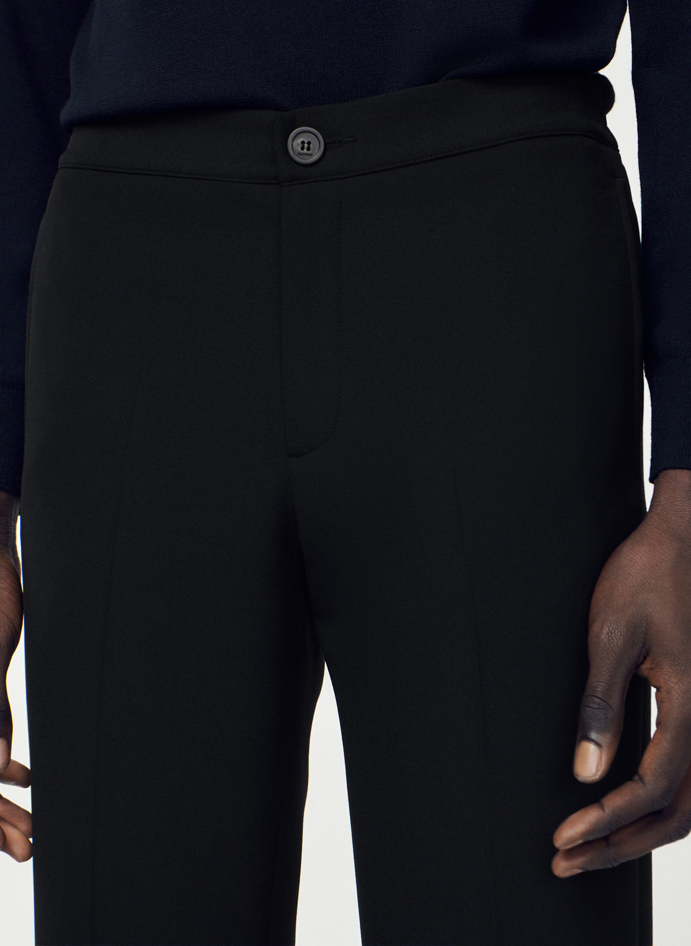 Pantalon droit SANDRO Noir