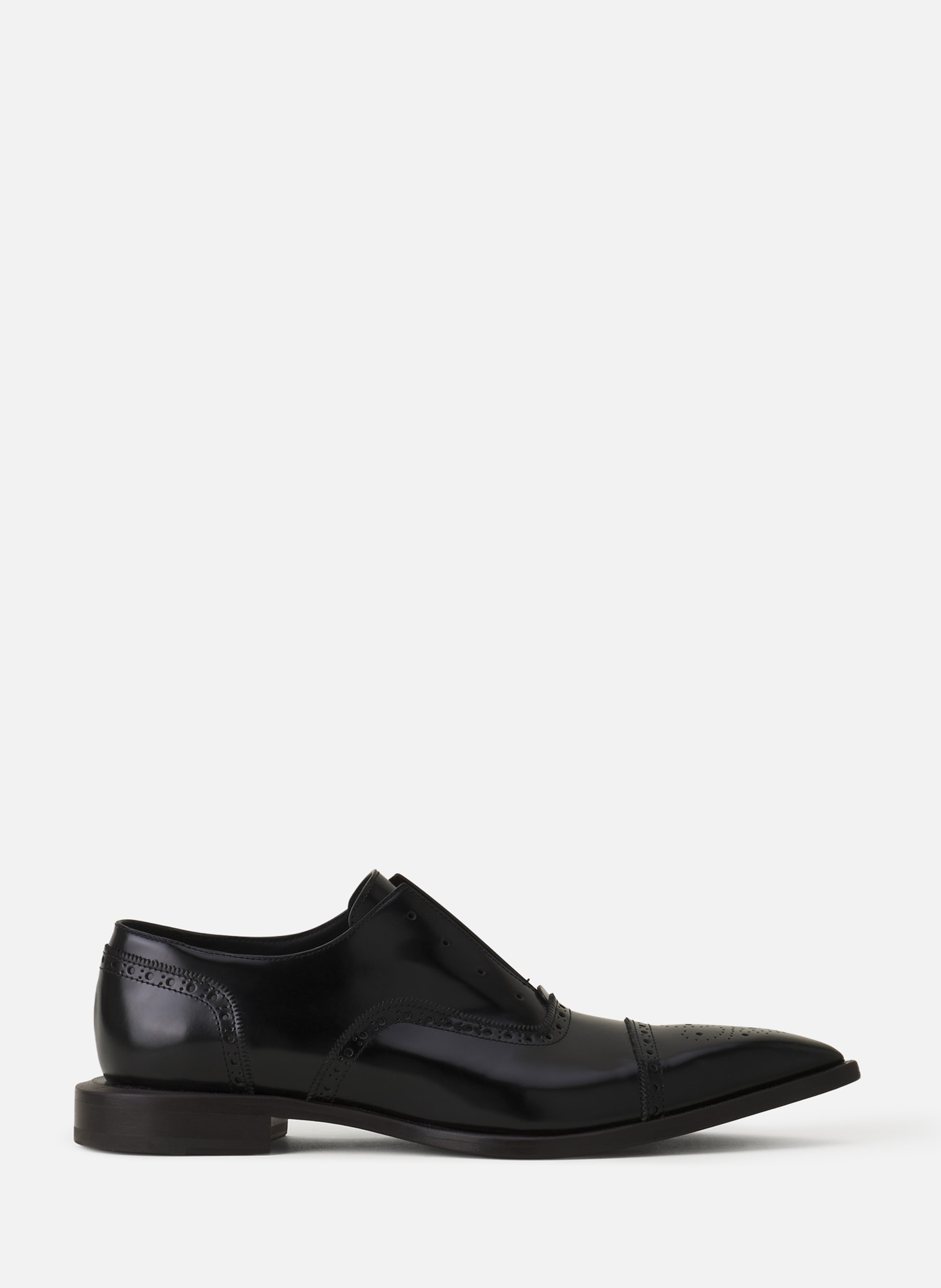 Richelieu brogue en cuir brillant LANVIN Noir