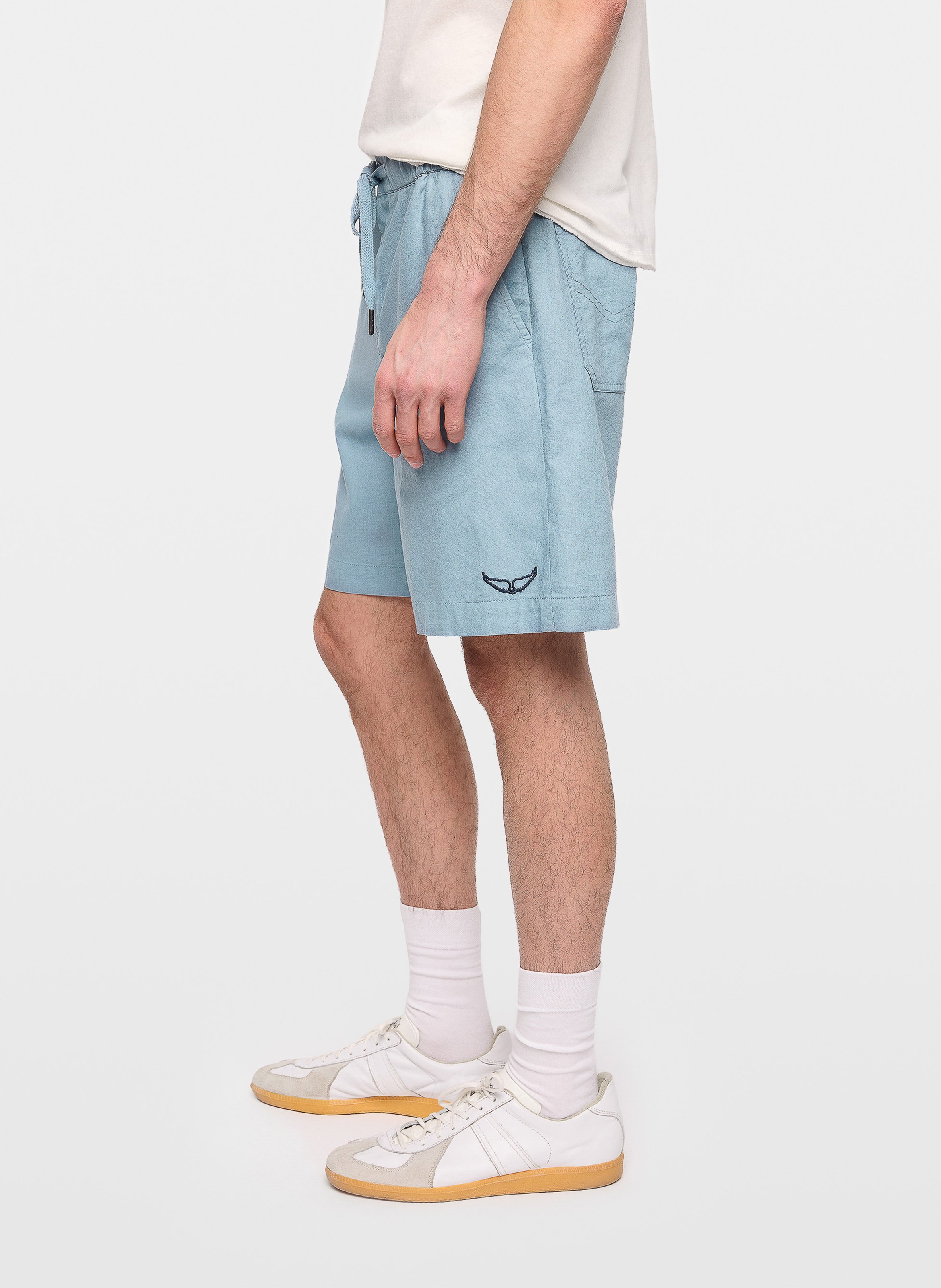 Bermuda large en lin et coton pany ZADIG&VOLTAIRE Bleu